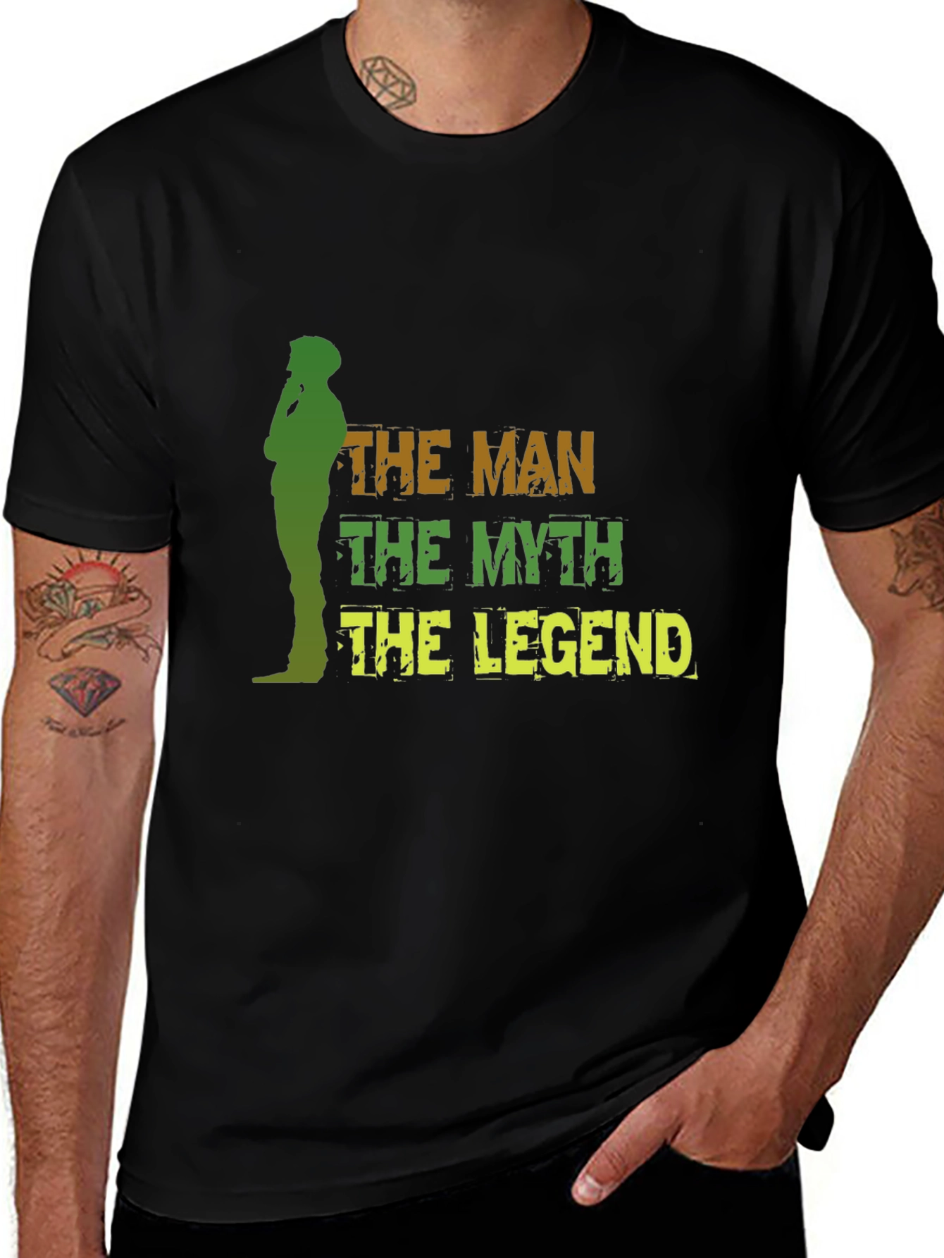 Variant 12 of The Man The Myth The Legend Graphic Tee - Black