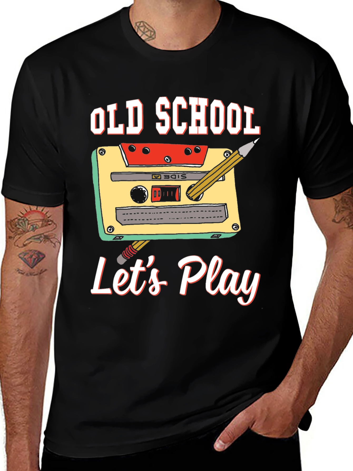 Variant 29 of Old School Let's Play Graphic Tee