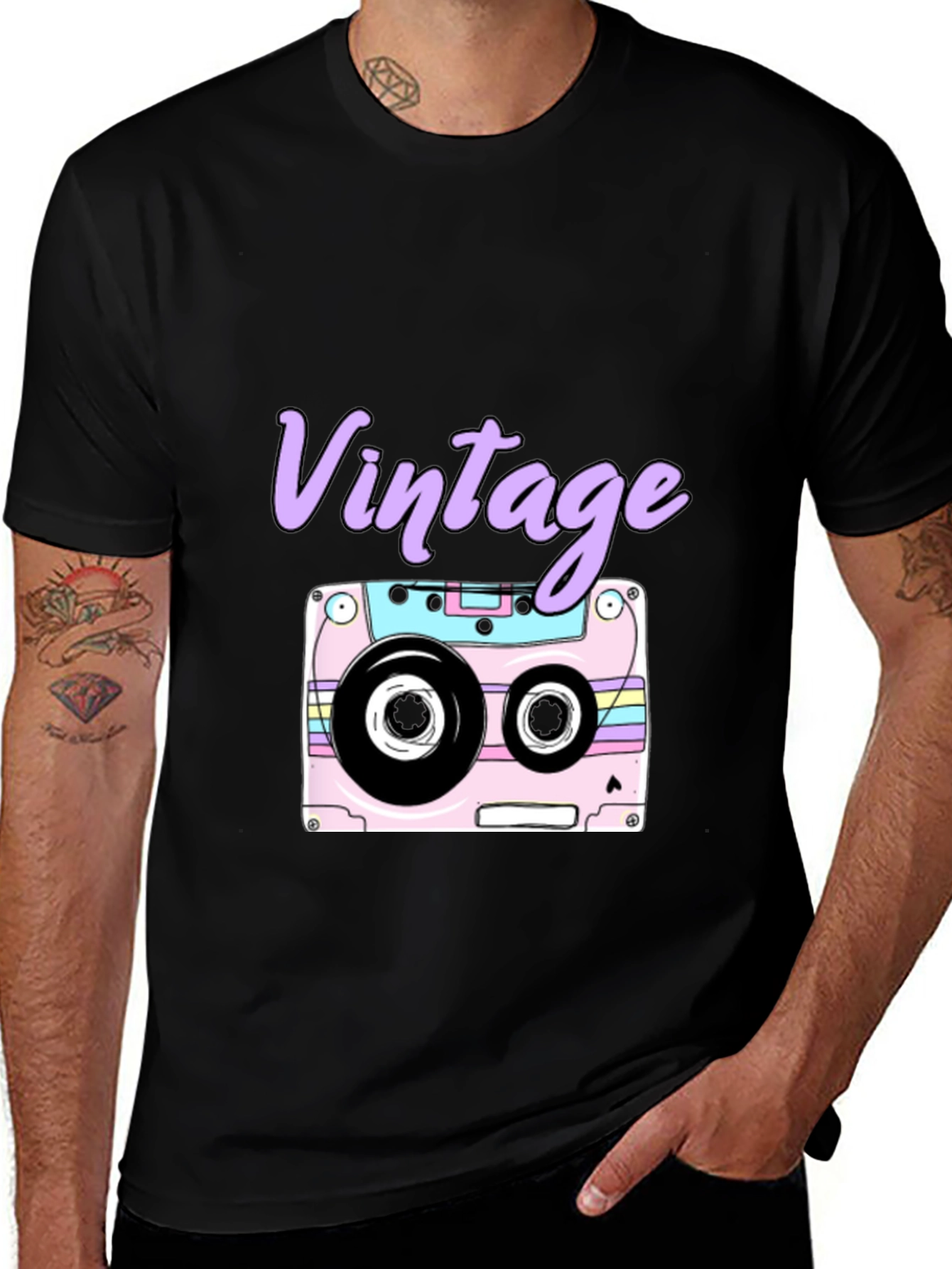 Variant 11 of Vintage Cassette Tape Graphic Tee - Retro Style