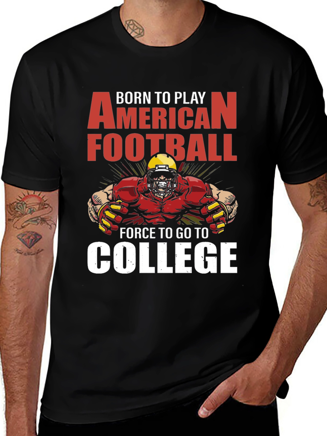 Variant 17 of Born to Play Football Graphic Tee