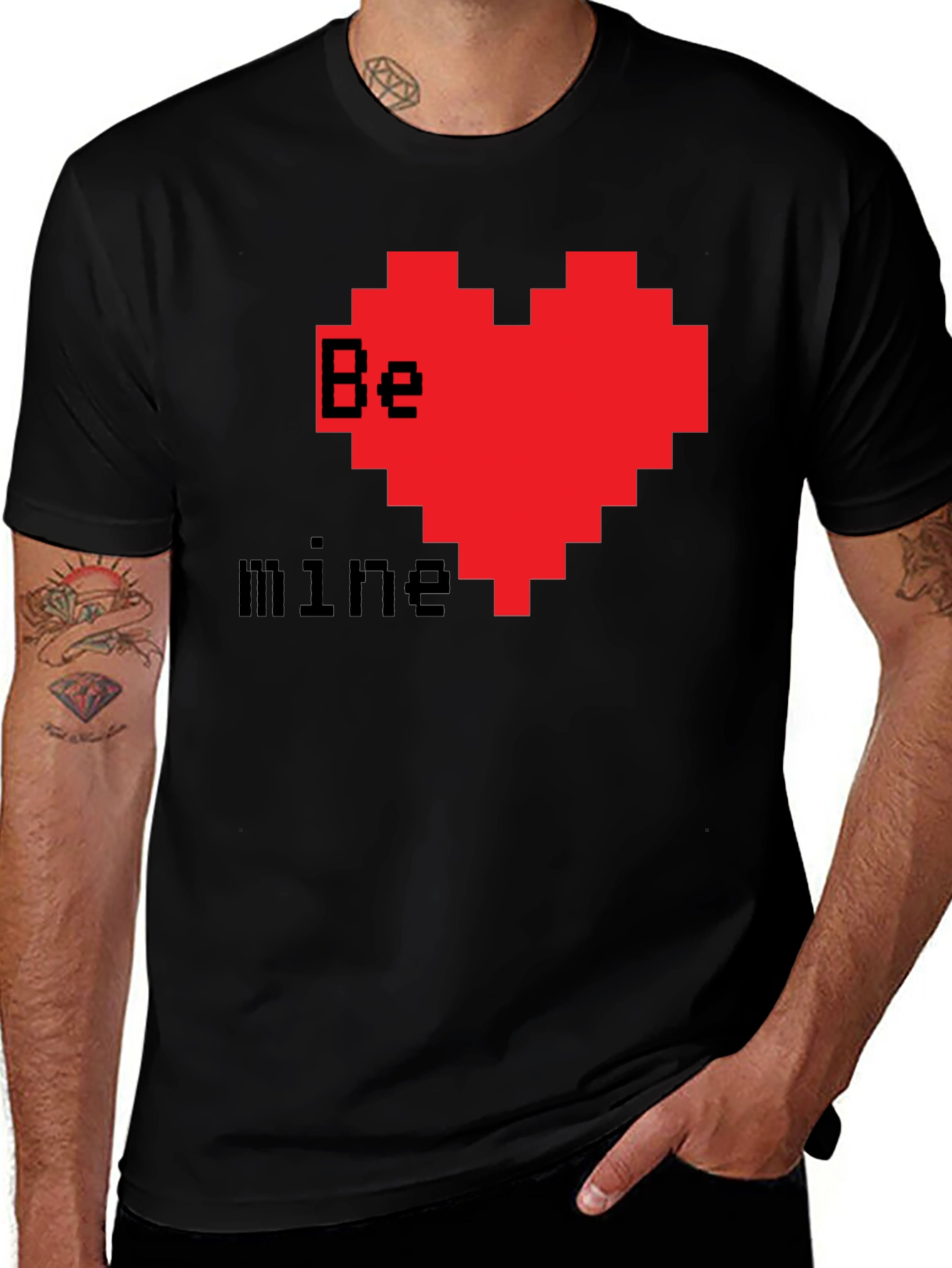 Variant 26 of Pixel Heart Valentine's T-Shirt - Be Mine