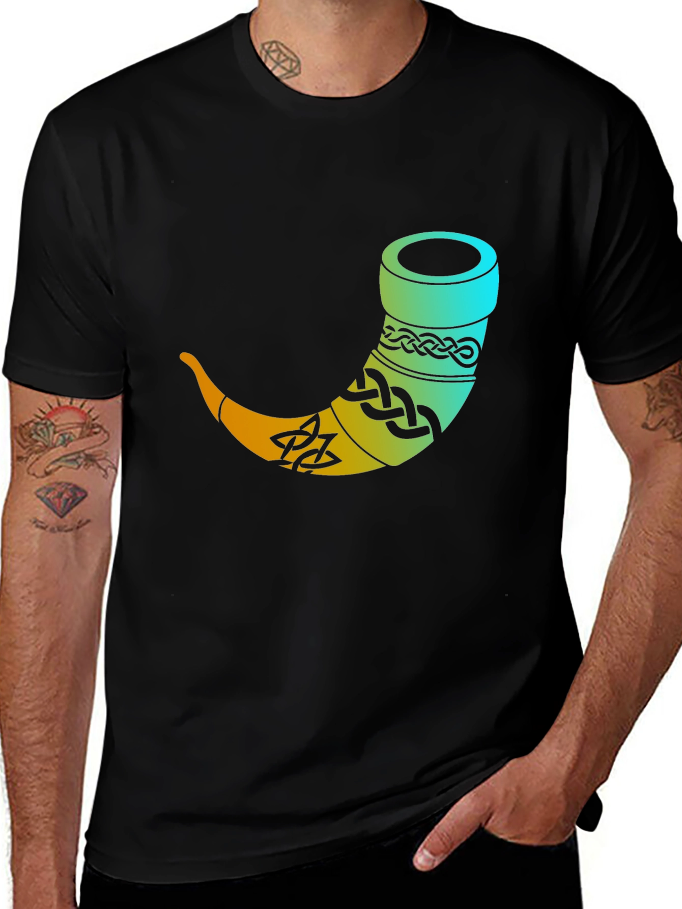 Celtic Drinking Horn Graphic Tee