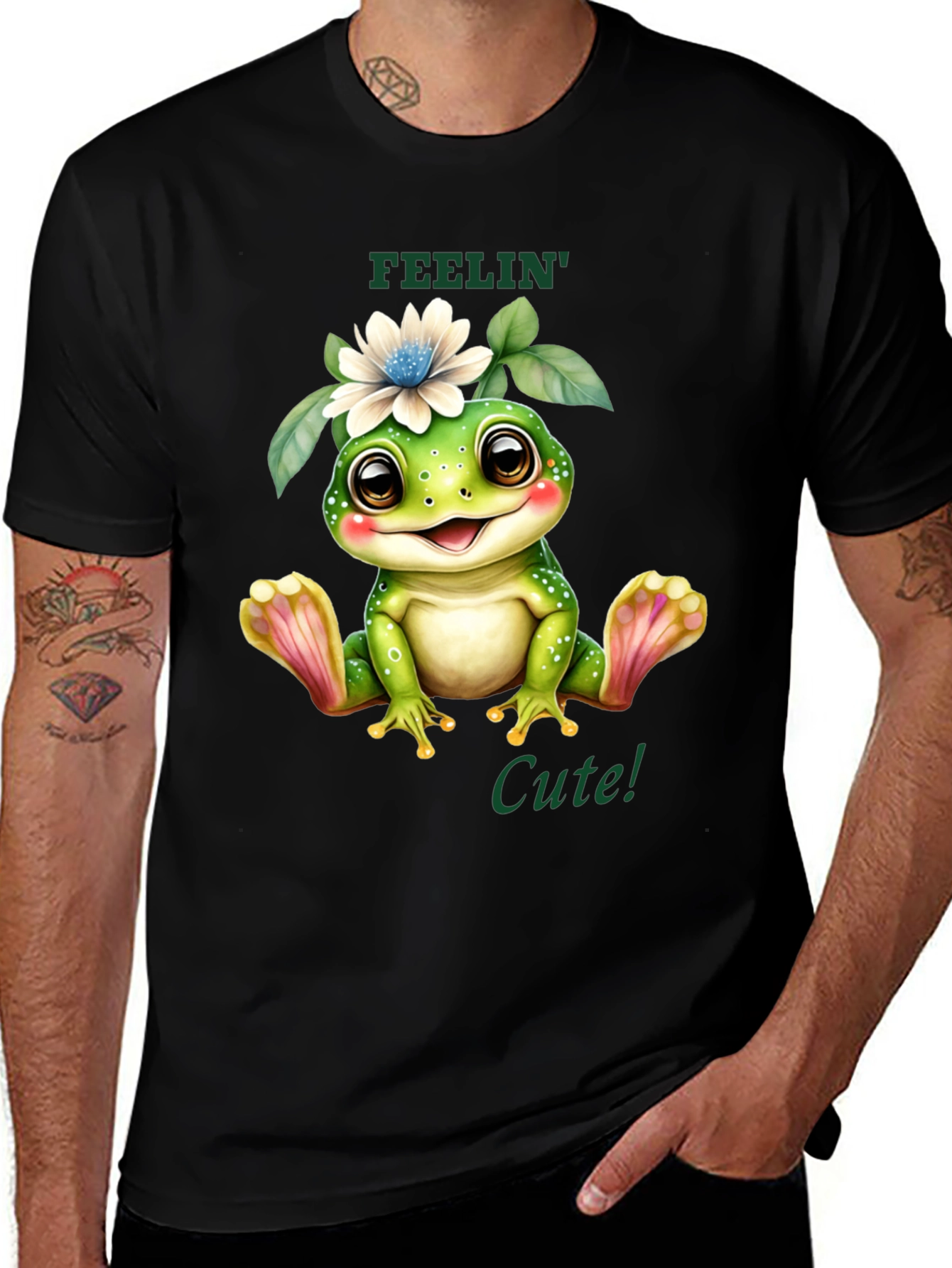Variant 30 of Feelin' Cute Frog Graphic Tee