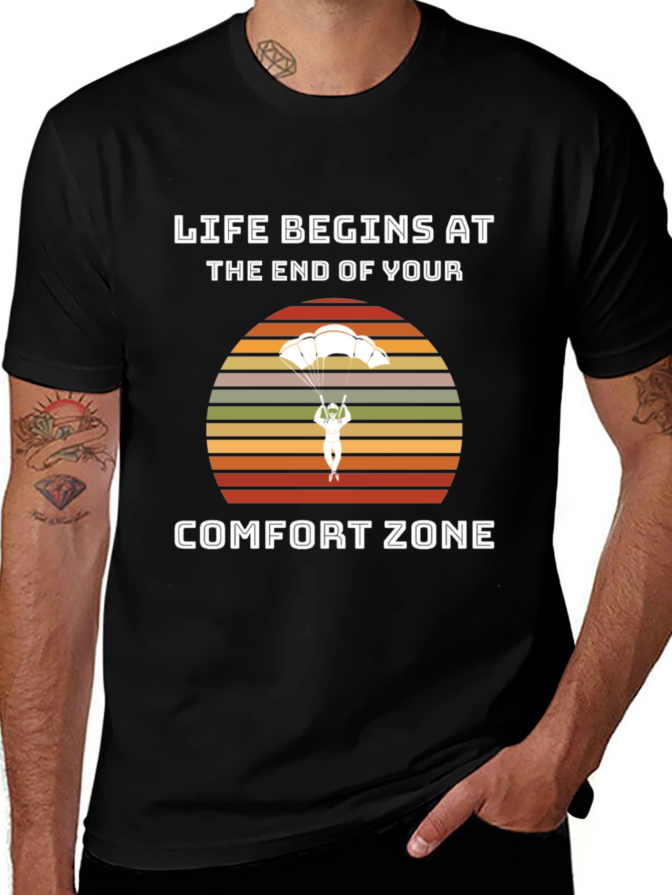 Variant 28 of Life Begins at The End of Your Comfort Zone T-Shirt