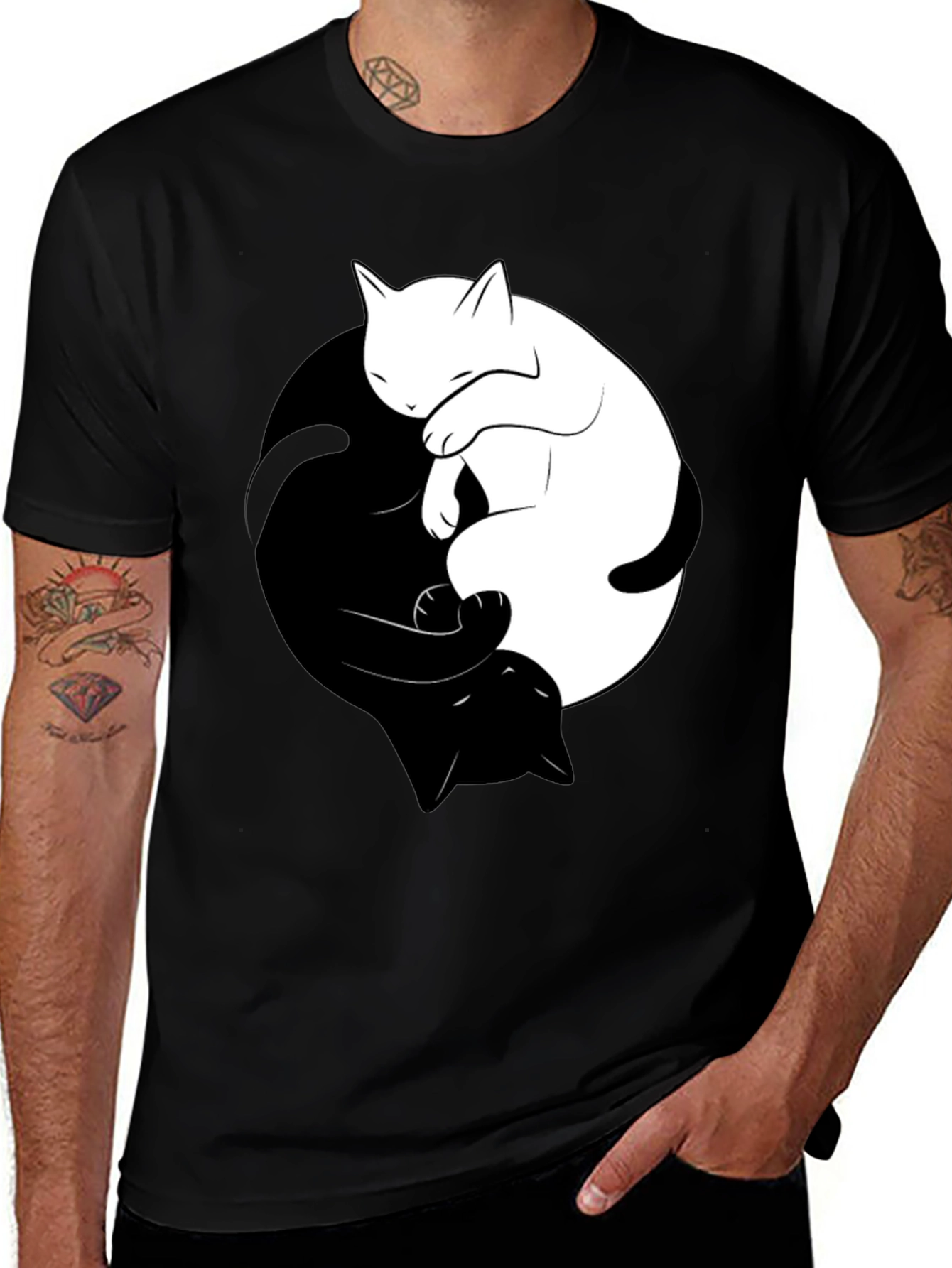 Variant 23 of Yin Yang Cats T-Shirt