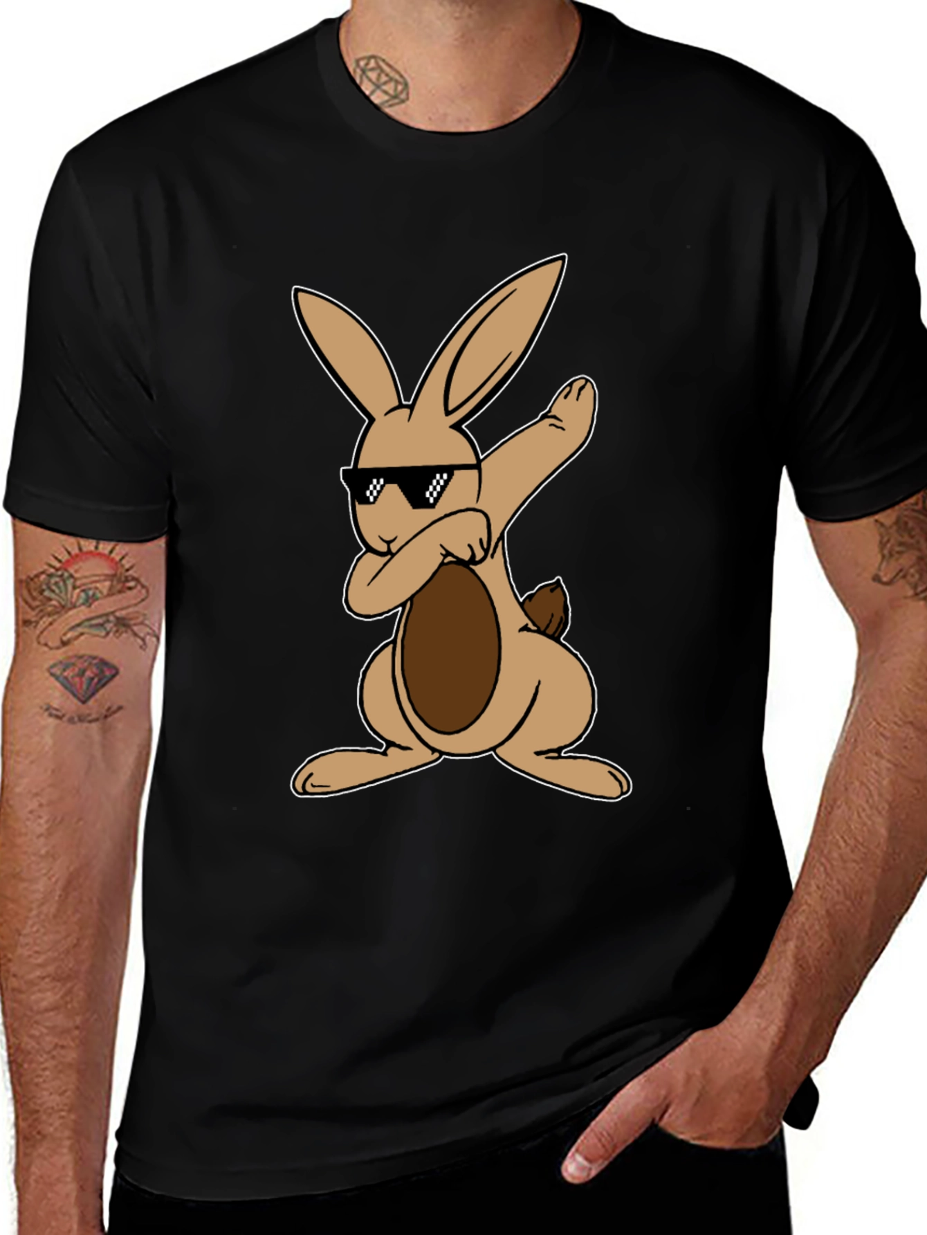Variant 17 of Dabbing Easter Bunny T-Shirt