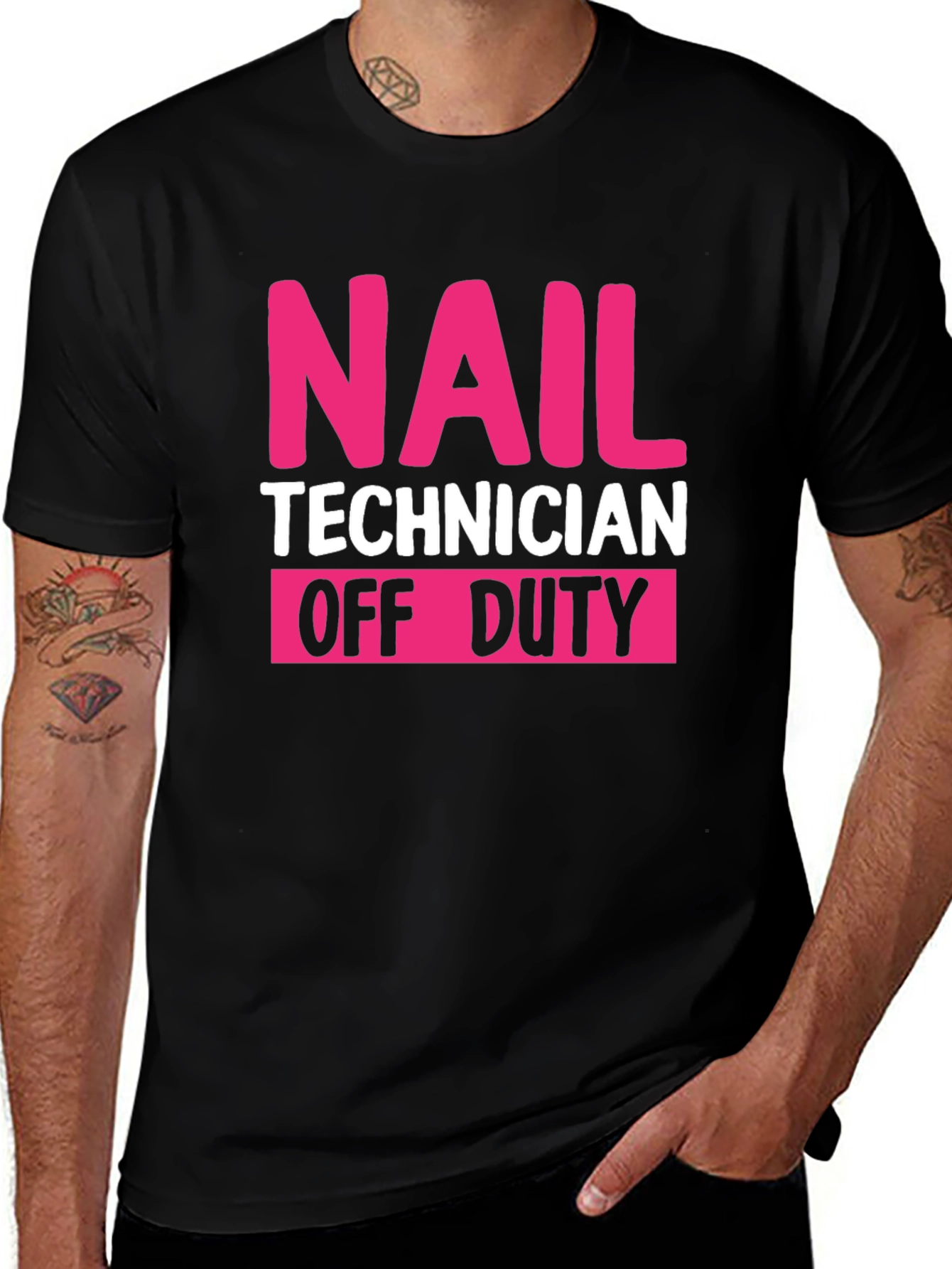 Variant 27 of Nail Technician Off Duty Graphic T-Shirt