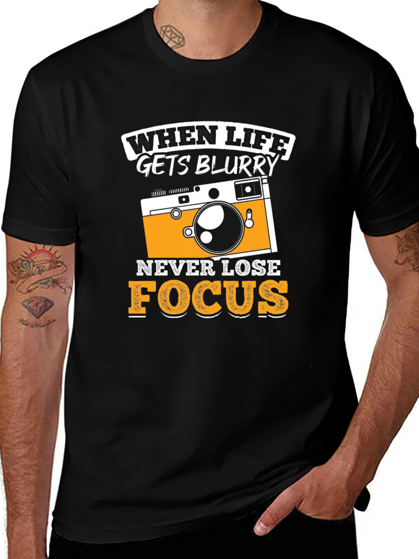 Variant 10 of Funny Camera Graphic T-Shirt - When Life Gets Blurry