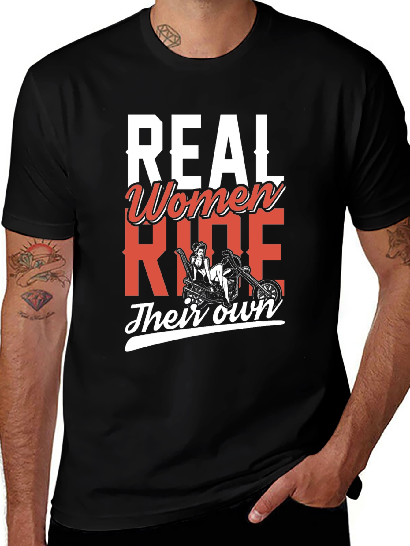 Variant 22 of Real Women Ride Their Own Motorcycle T-Shirt