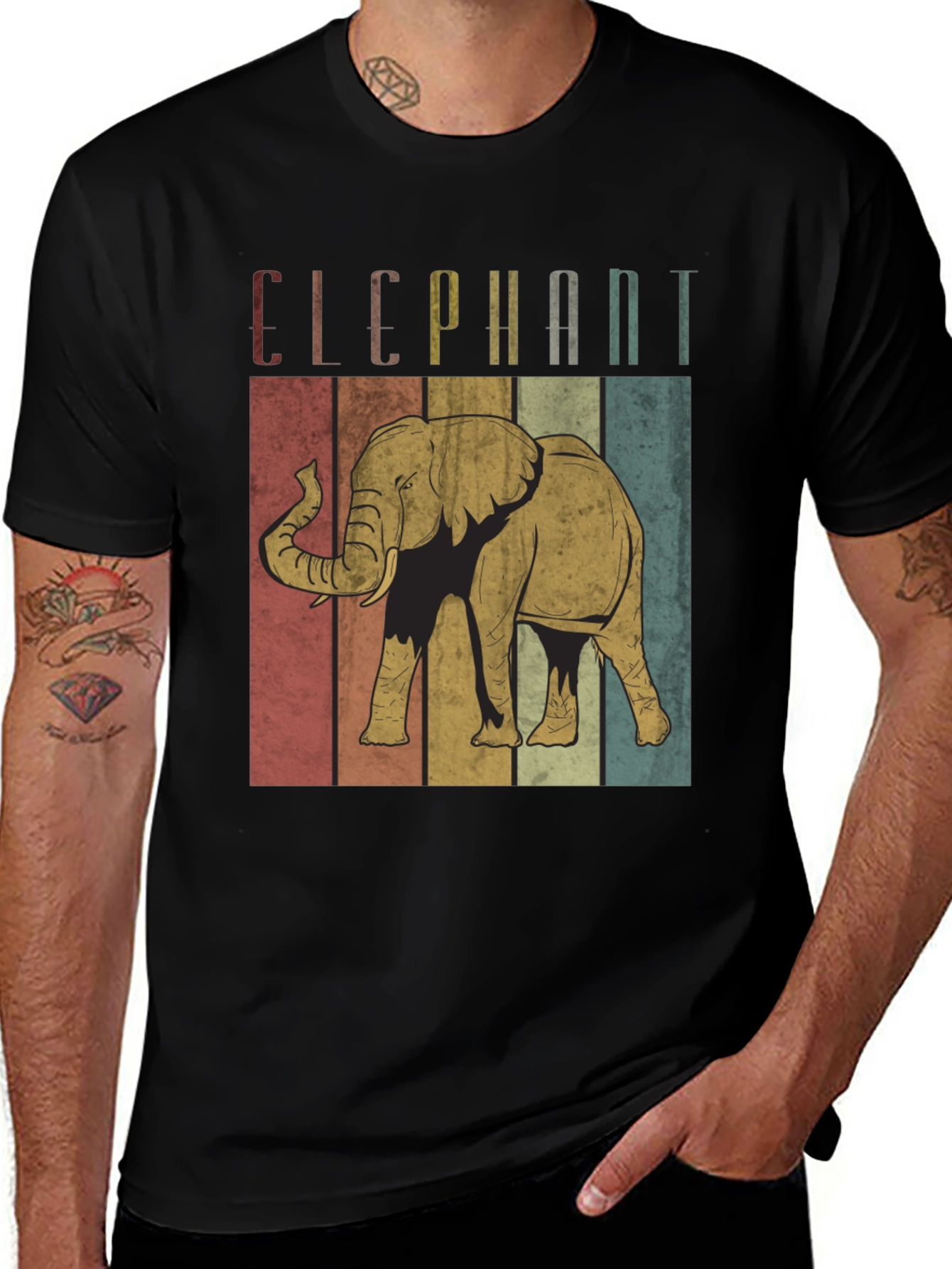Variant 20 of Vintage Elephant Graphic T-Shirt - Retro Style