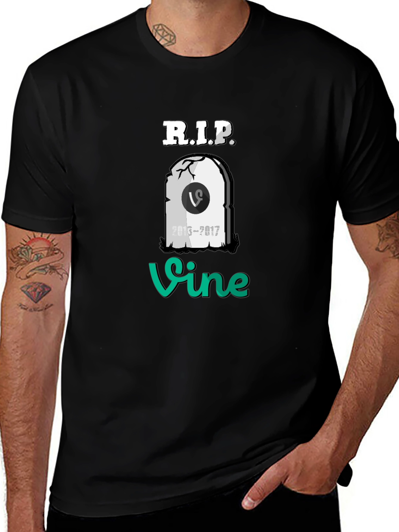 RIP Vine T-Shirt - Black Memorial Tee
