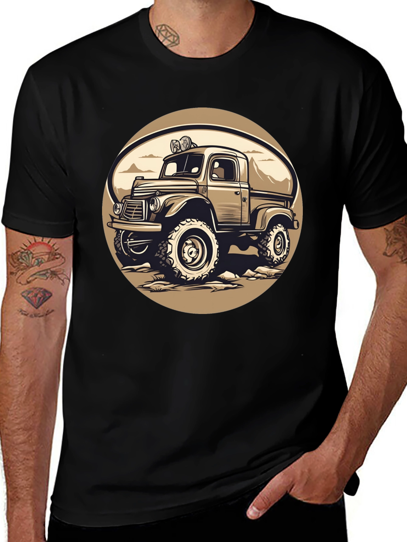Variant 4 of Off-Road Truck Graphic Tee - Black