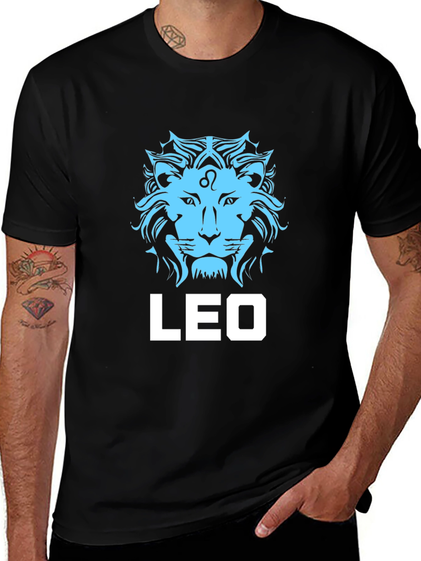 Leo Zodiac T-Shirt - Black Cotton Graphic Tee