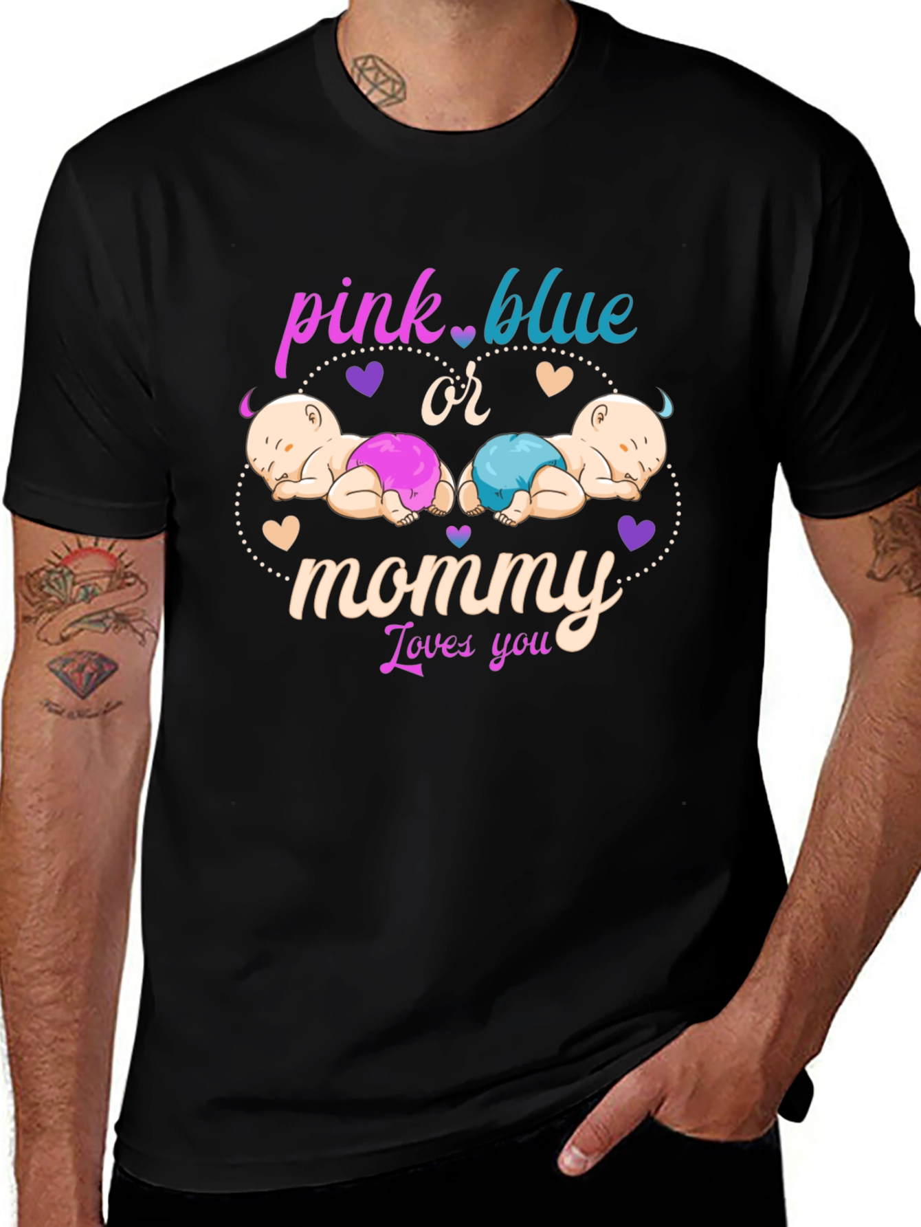 Pink or Blue Mommy Loves You T-Shirt