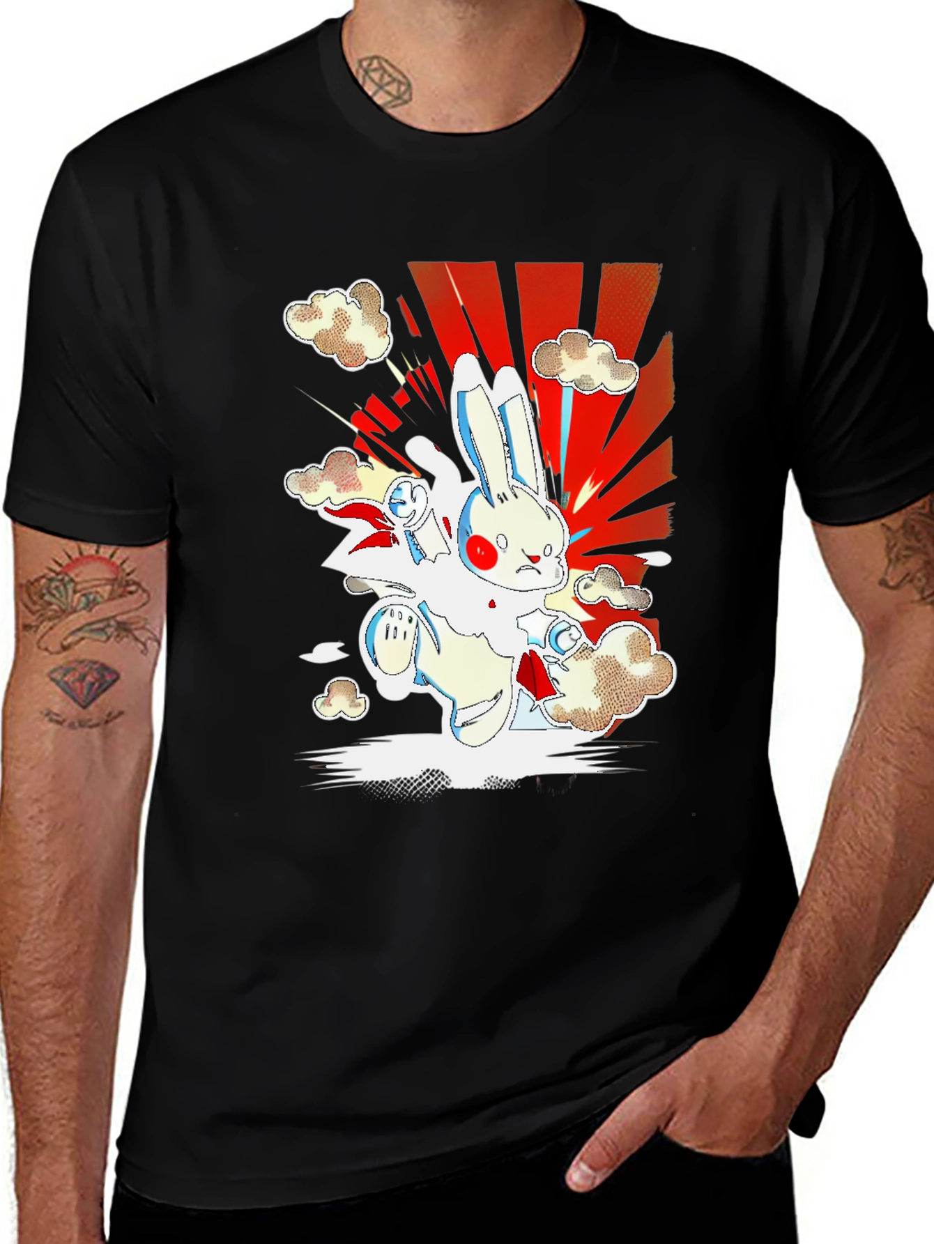Variant 6 of Anime Rabbit Graphic T-Shirt