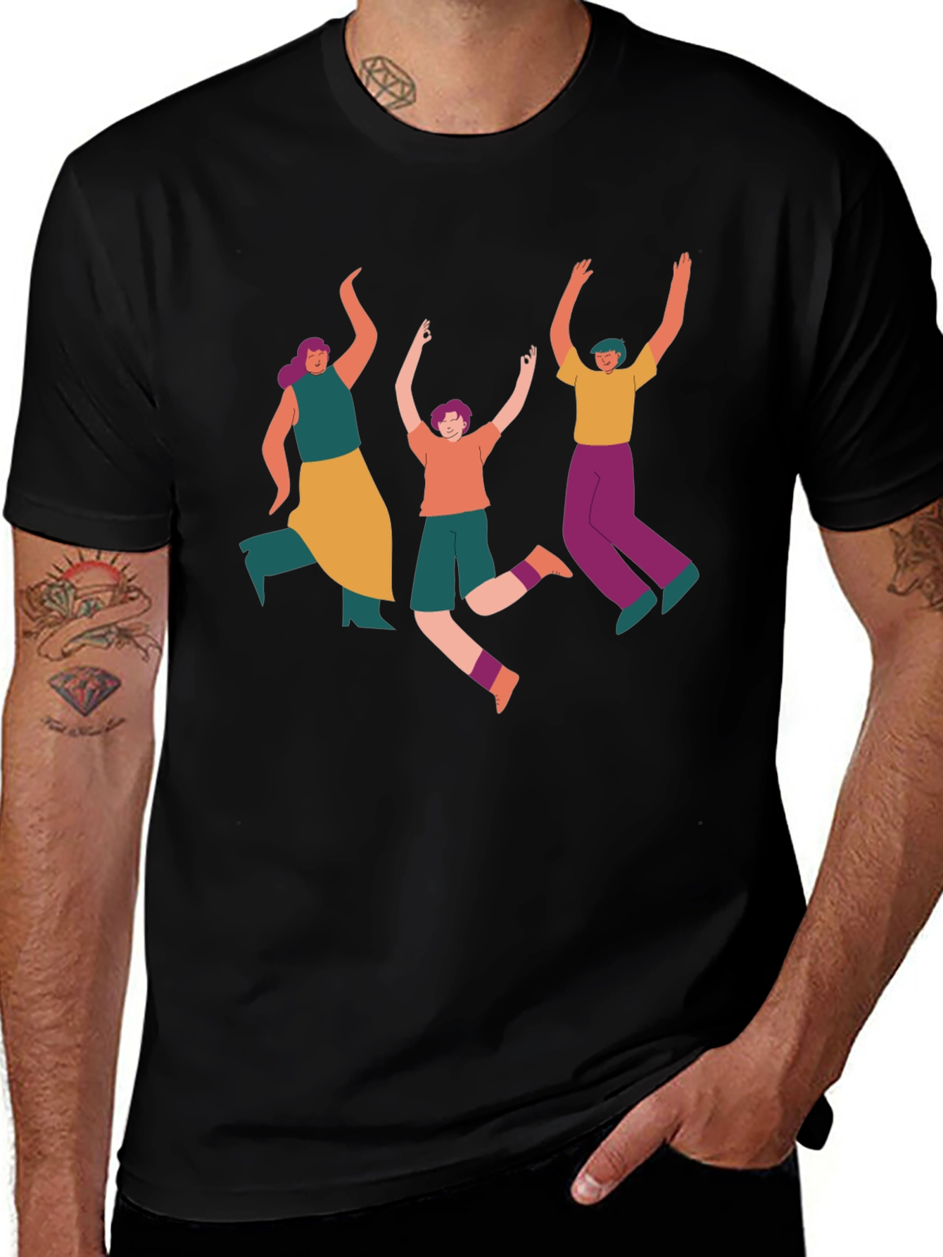 Variant 27 of Funky People Graphic Tee - Black