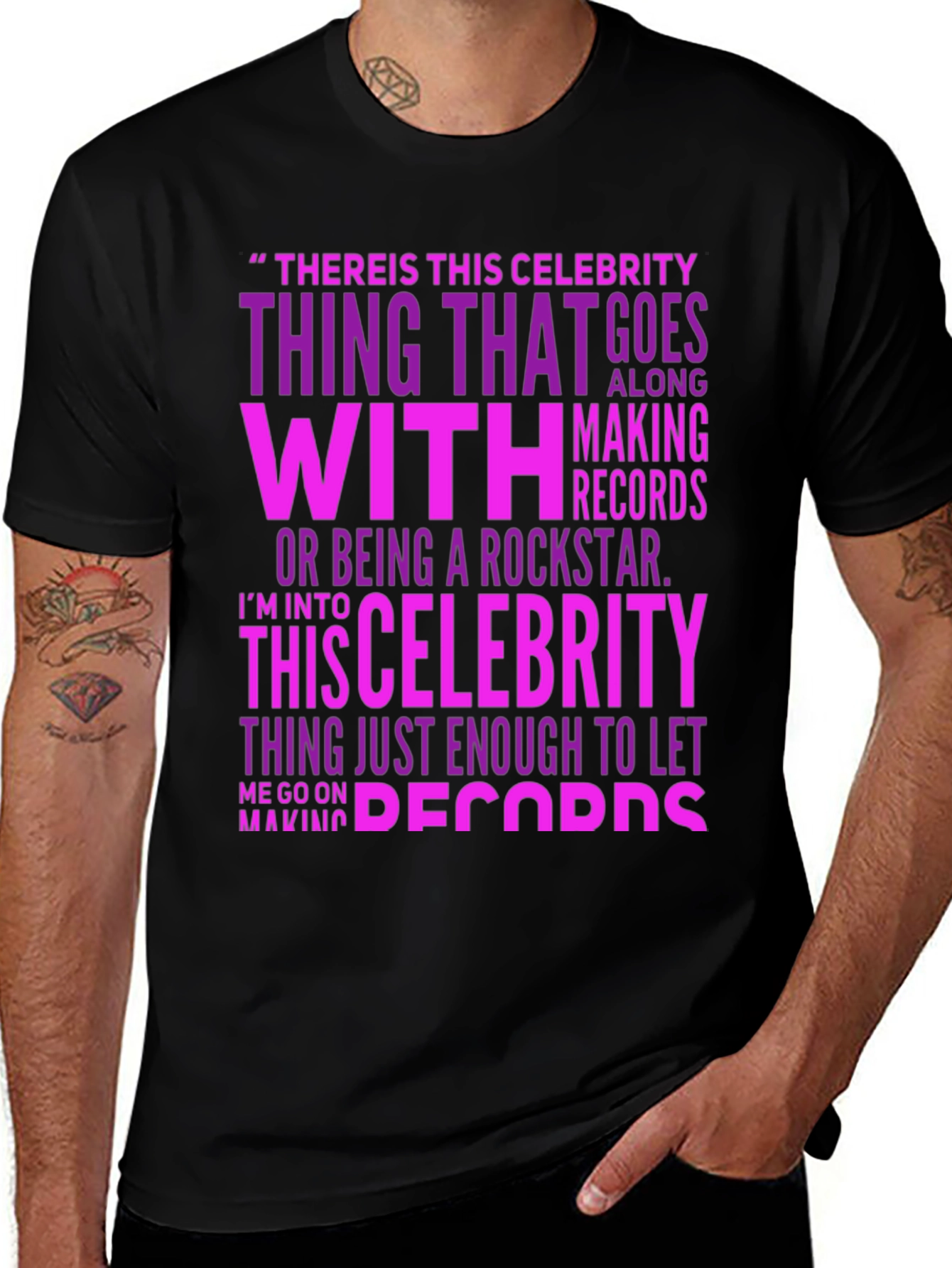 Variant 24 of Celebrity Rockstar T-Shirt - Novelty Quote Tee