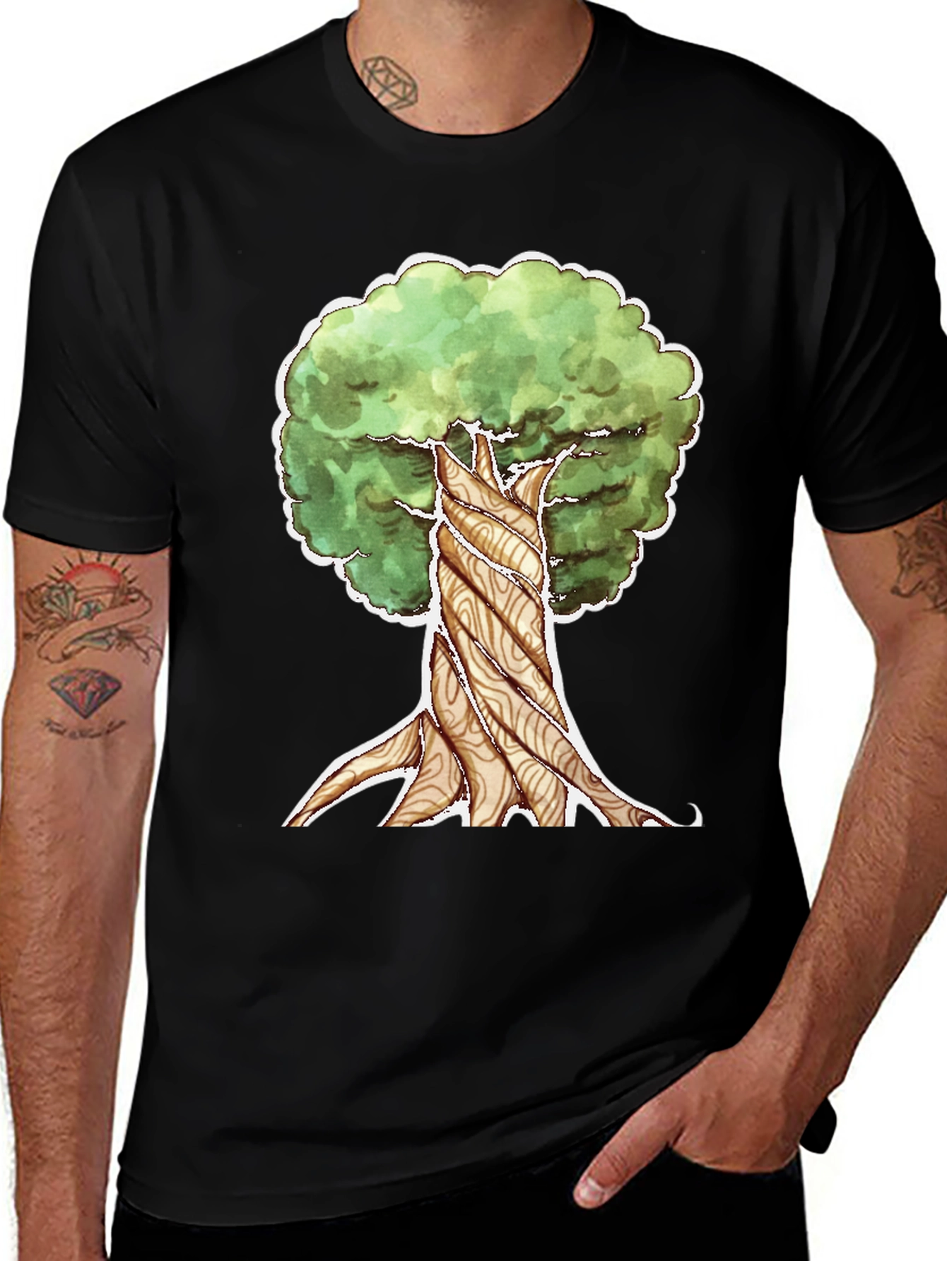 Variant 23 of Whimsical Tree Graphic T-Shirt