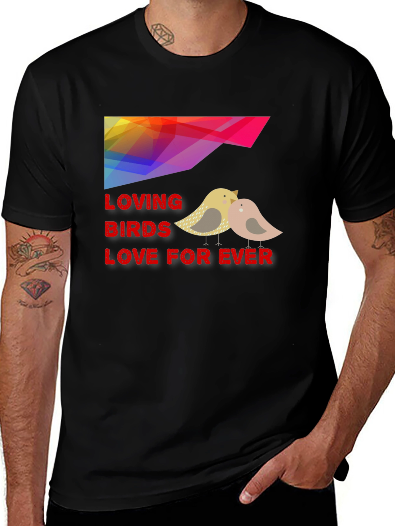 Variant 12 of Loving Birds Graphic T-Shirt - Love Forever