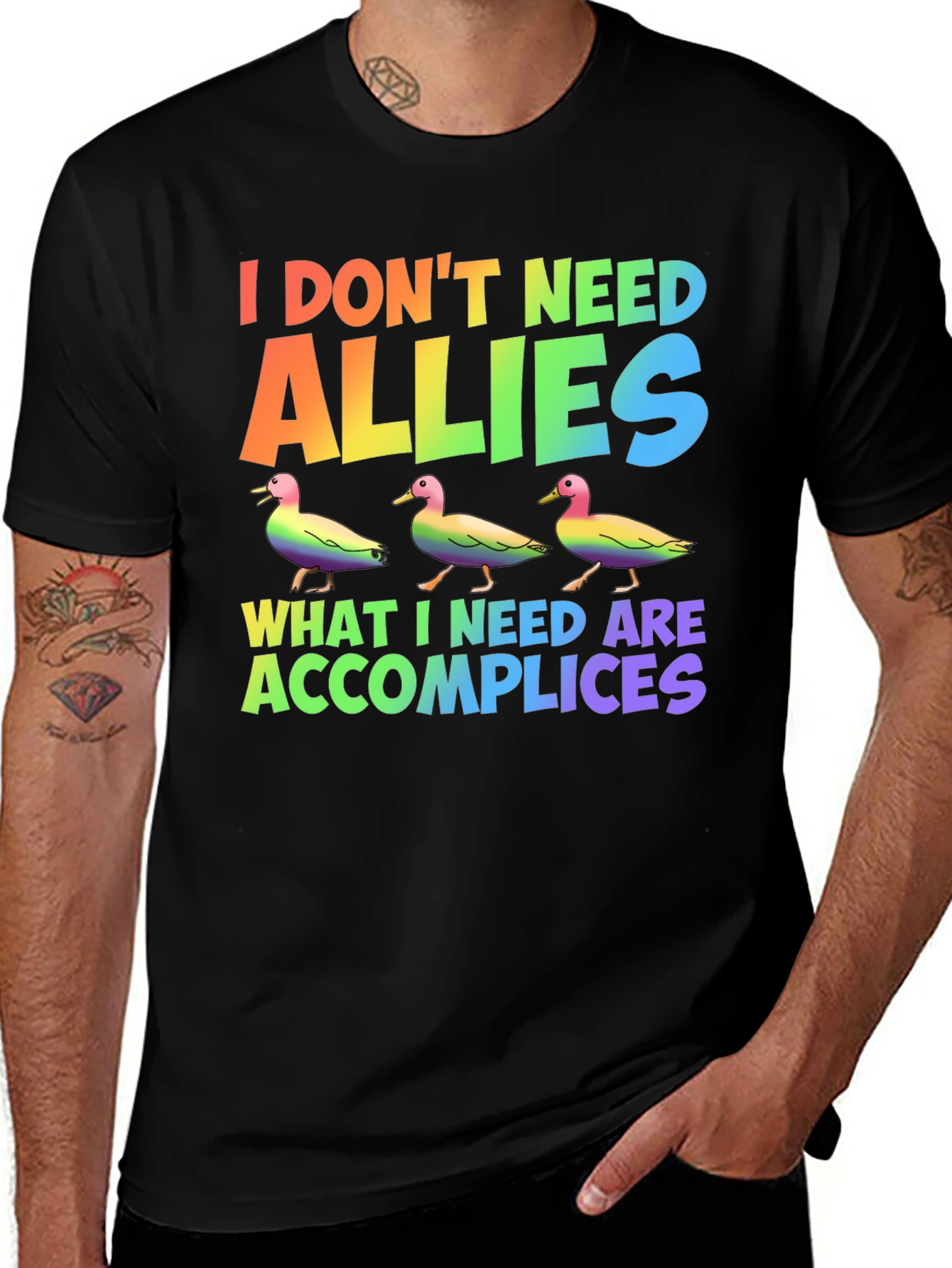 LGBT Pride Duck T-Shirt - Allies & Accomplices Tee