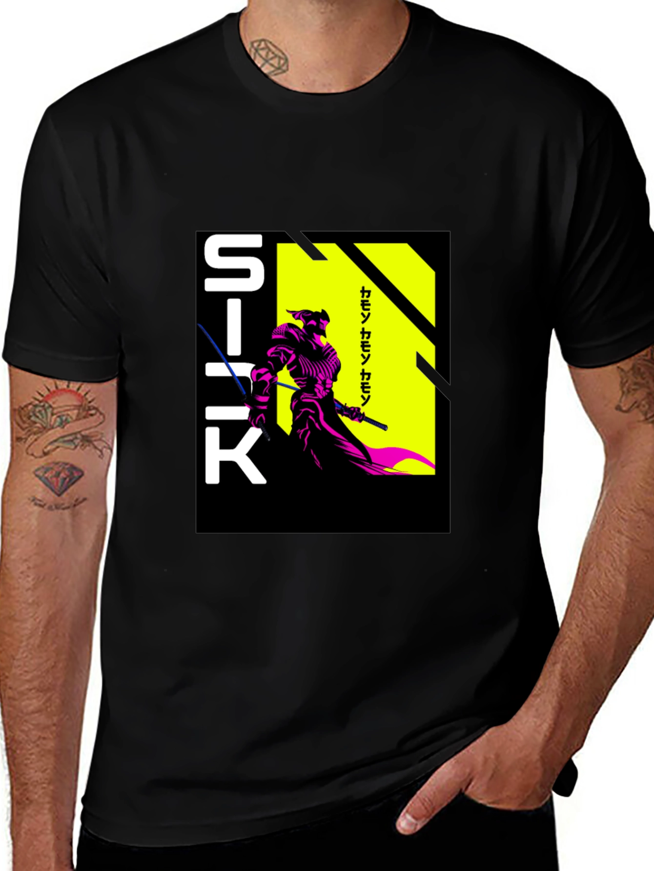 Variant 24 of Cyberpunk Warrior Graphic Tee