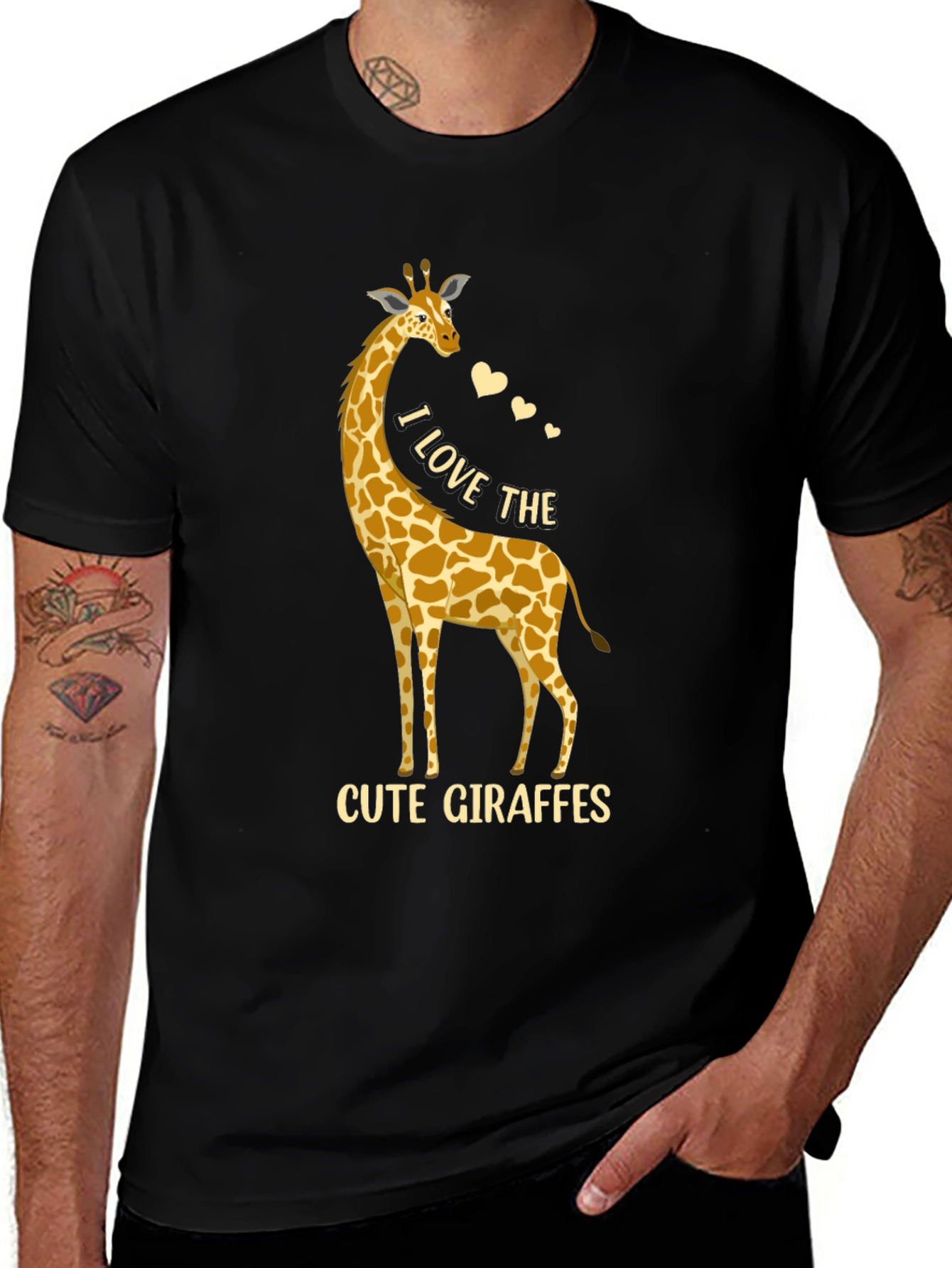 Variant 9 of Giraffe Love Graphic Tee - Cute & Stylish