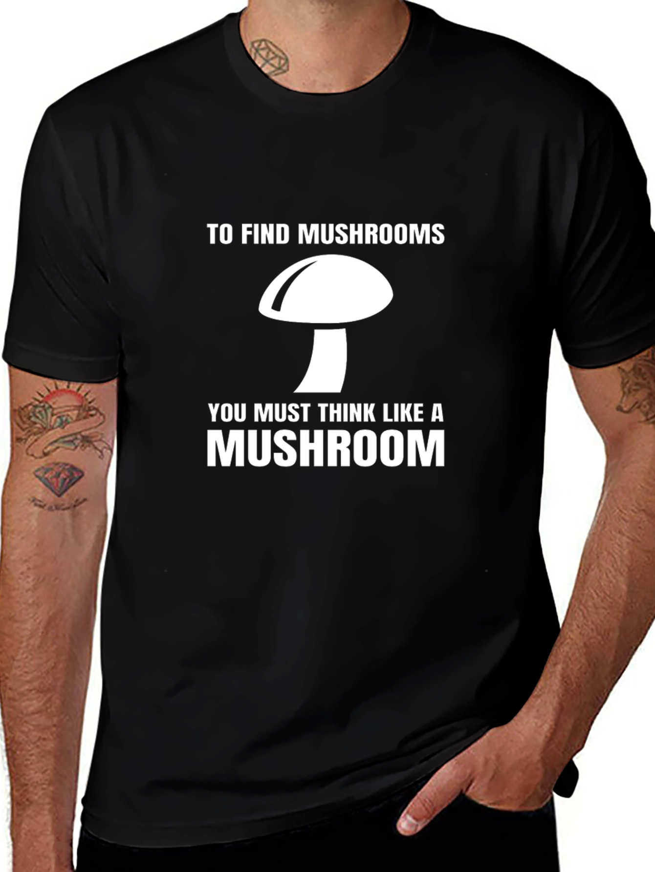 Variant 6 of Think Like a Mushroom Graphic T-Shirt