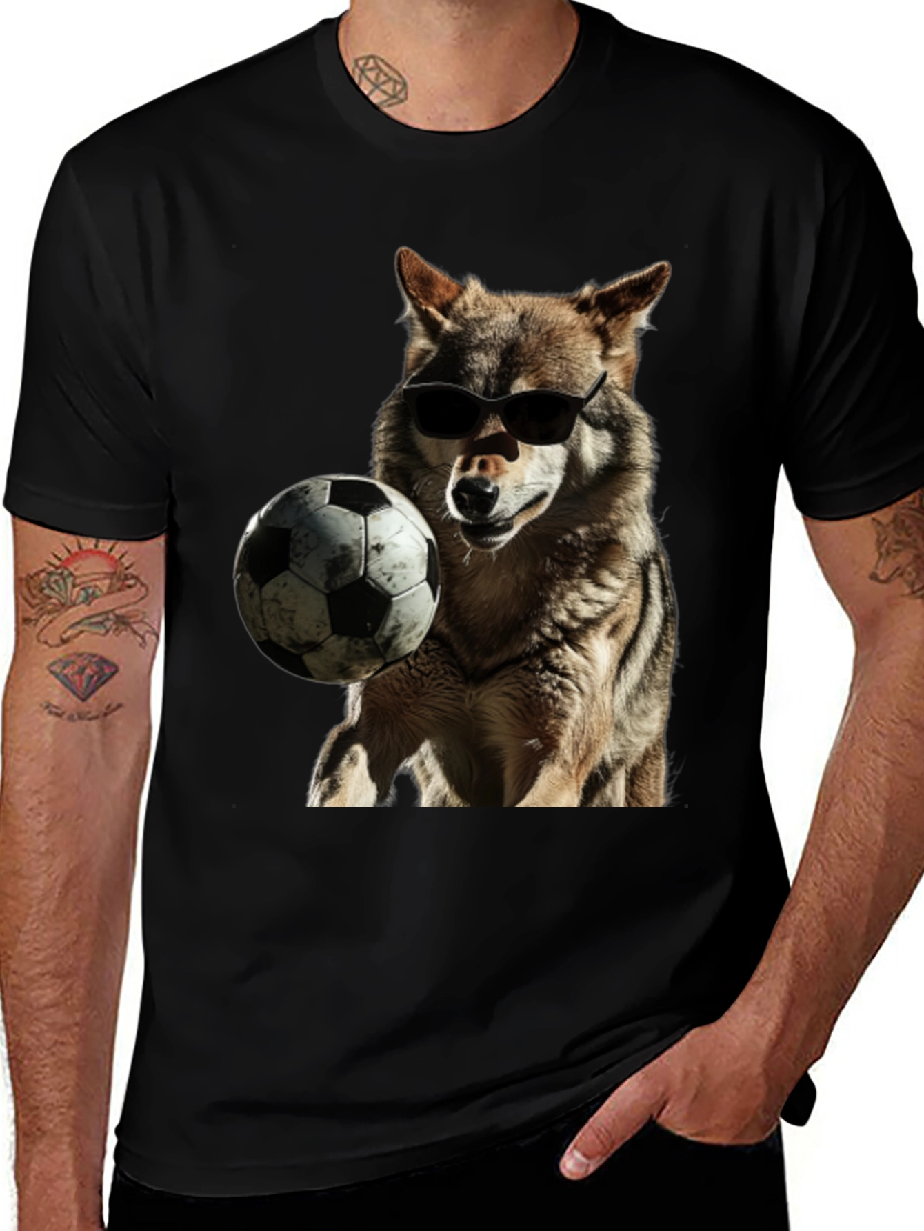 Variant 28 of Cool Wolf Soccer T-Shirt