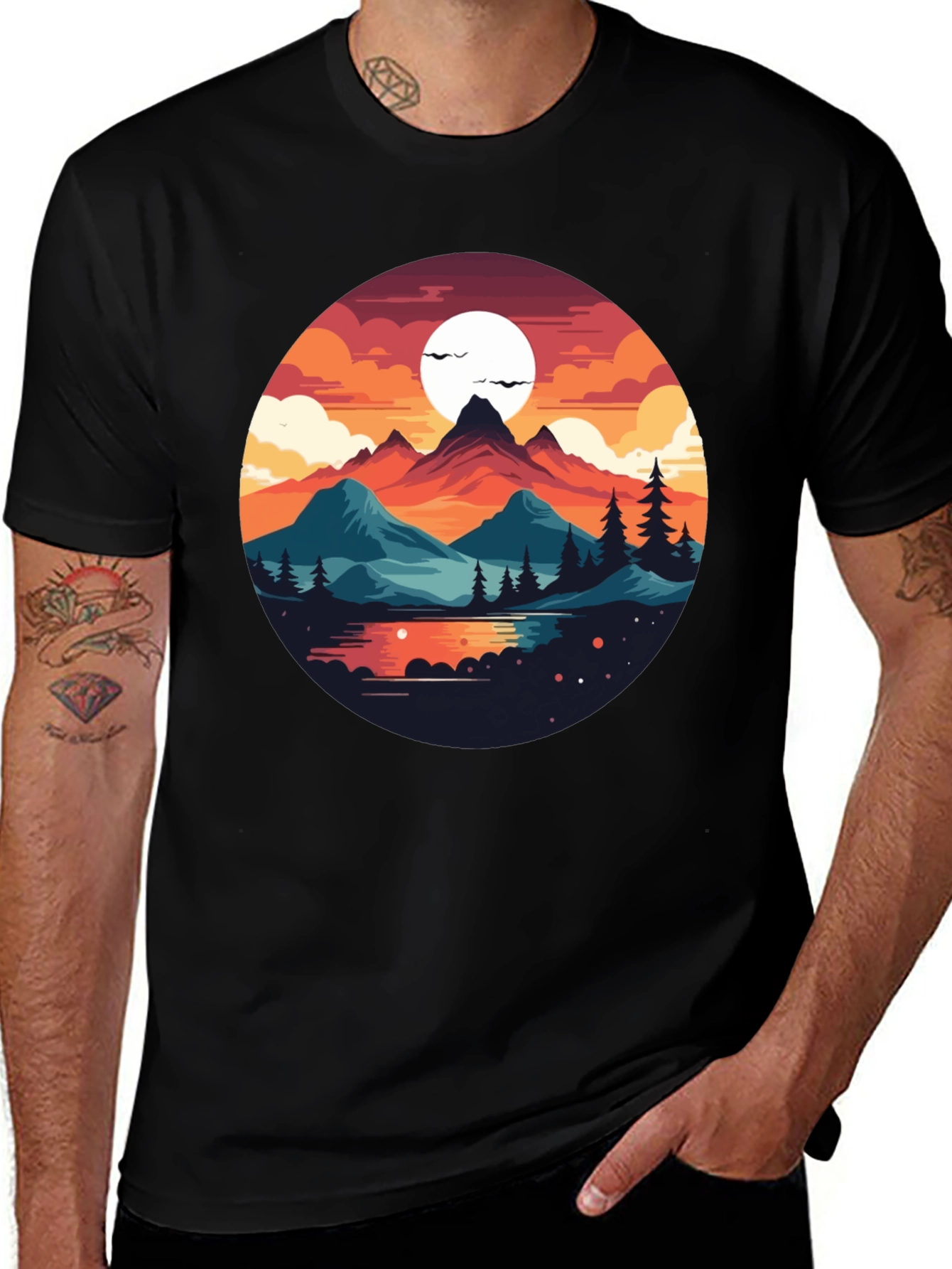 Variant 15 of Scenic Mountainscape Graphic Tee