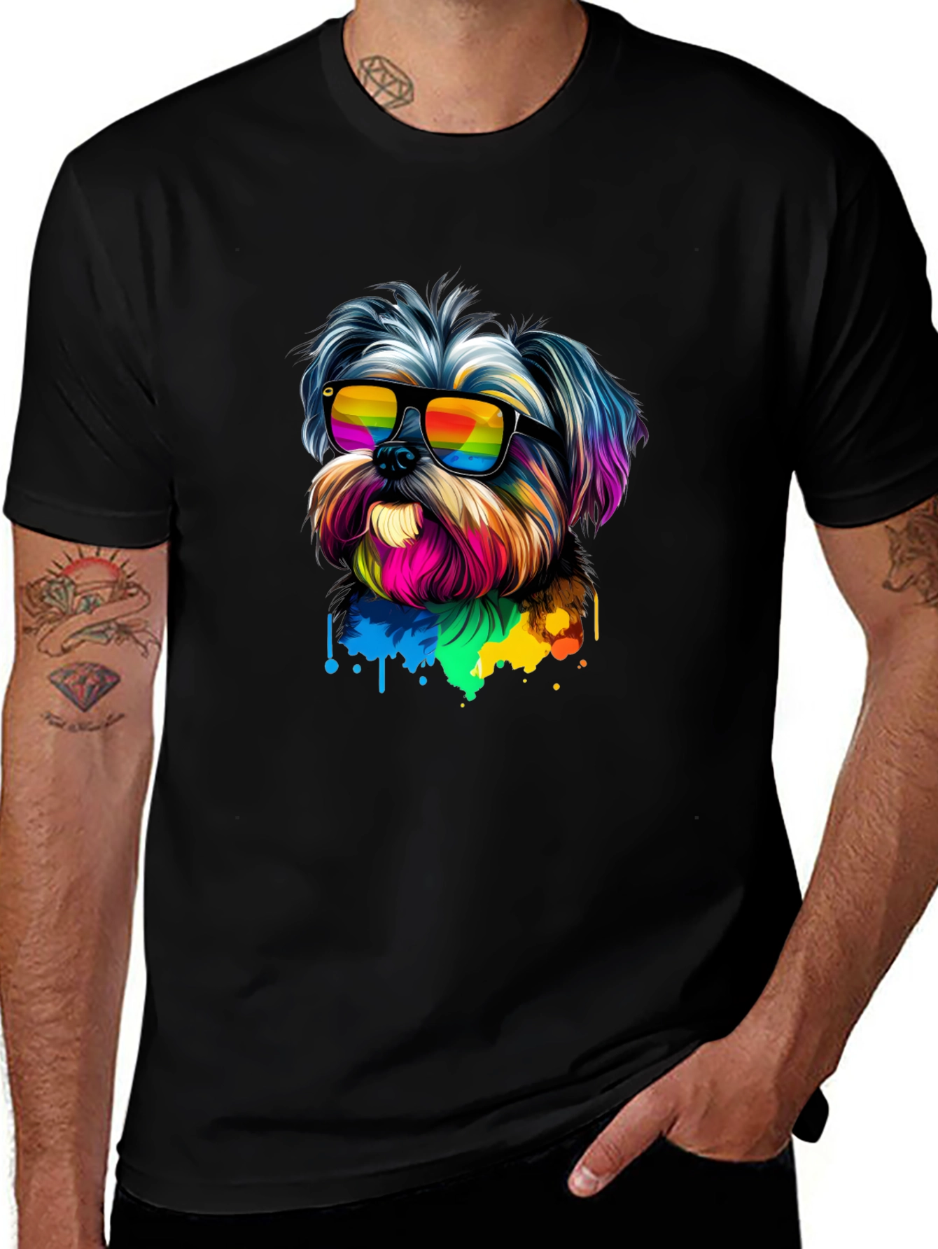 Variant 15 of Rainbow Dog Graphic Tee