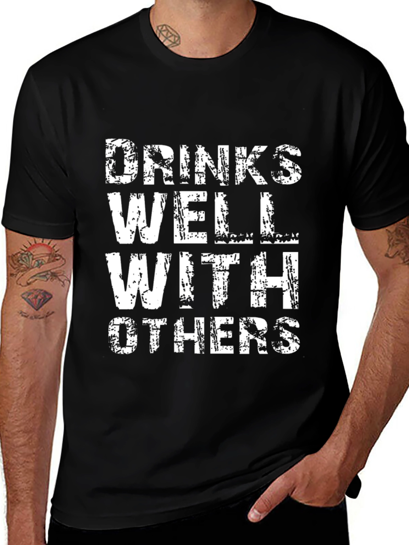 Variant 11 of Drinks Well With Others Graphic T-Shirt