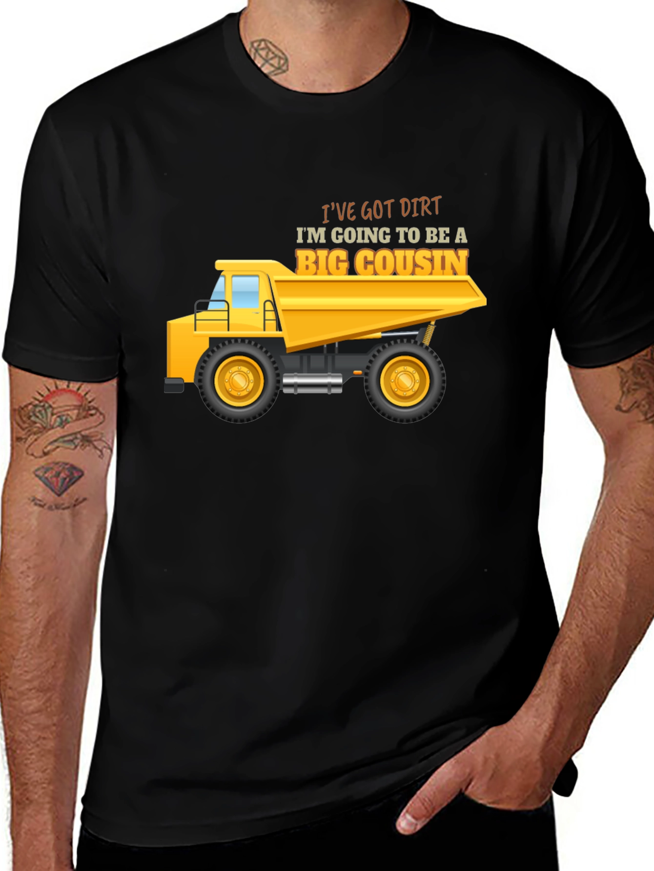Variant 9 of Big Cousin Construction Truck T-Shirt