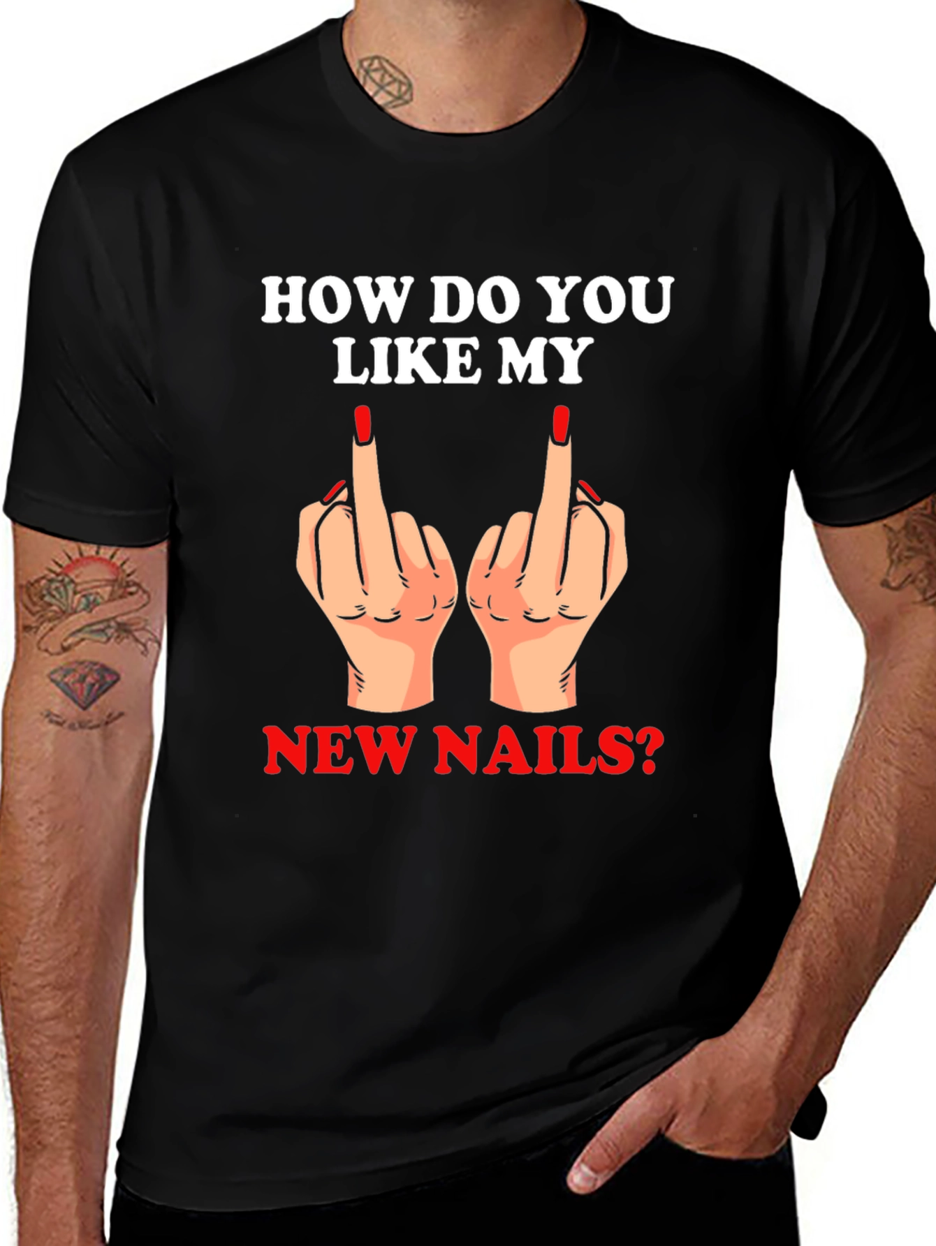 Variant 17 of Funny "New Nails" Graphic Tee