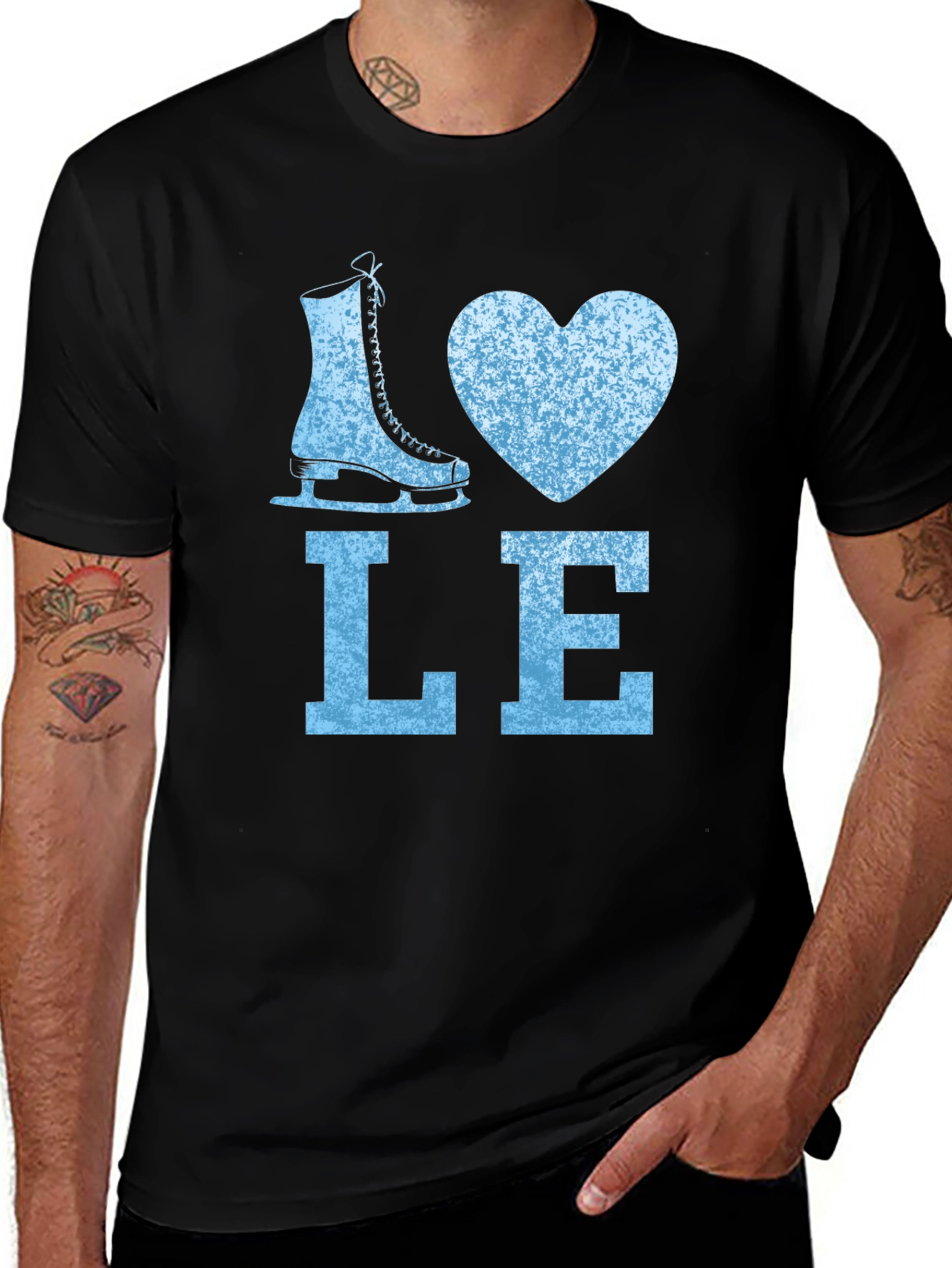 Variant 7 of I Love Ice Skating Graphic Tee