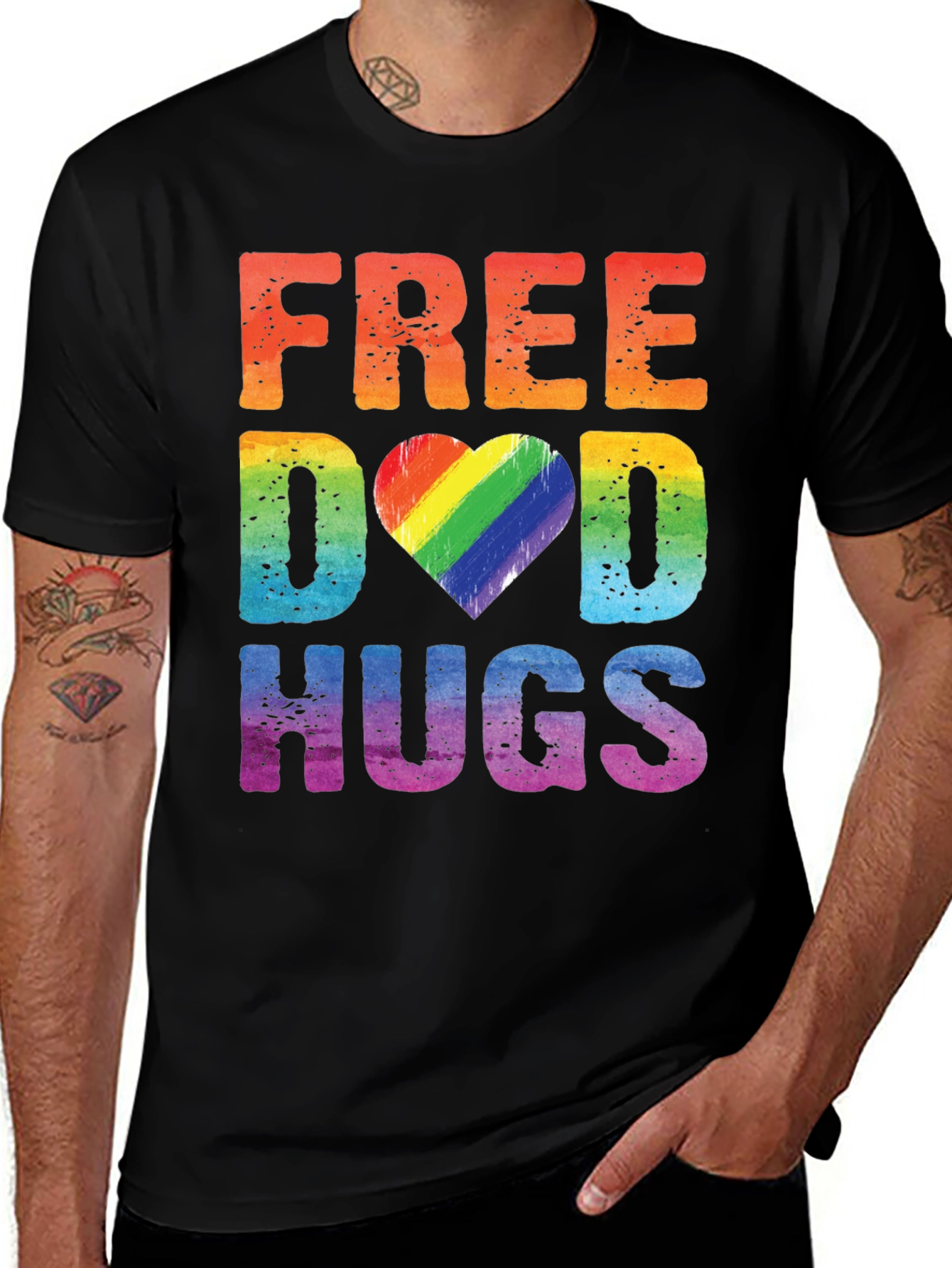 Variant 11 of Free Dad Hugs Pride T-Shirt