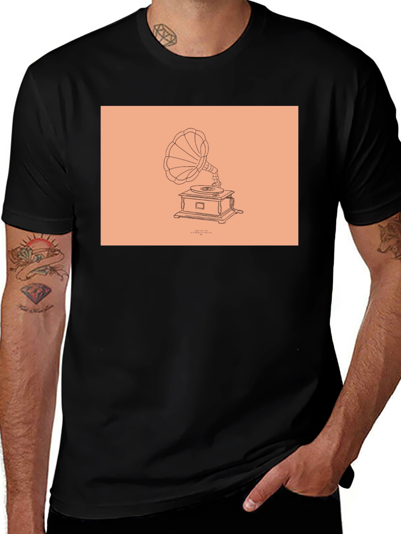 Variant 28 of Vintage Gramophone T-Shirt - Retro Style
