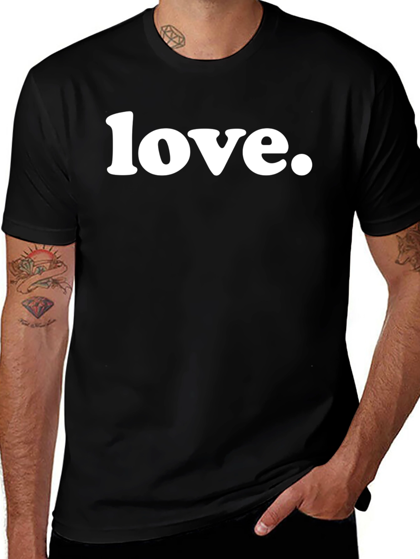 Black Love Graphic Tee - Trendy Black T-Shirt main image