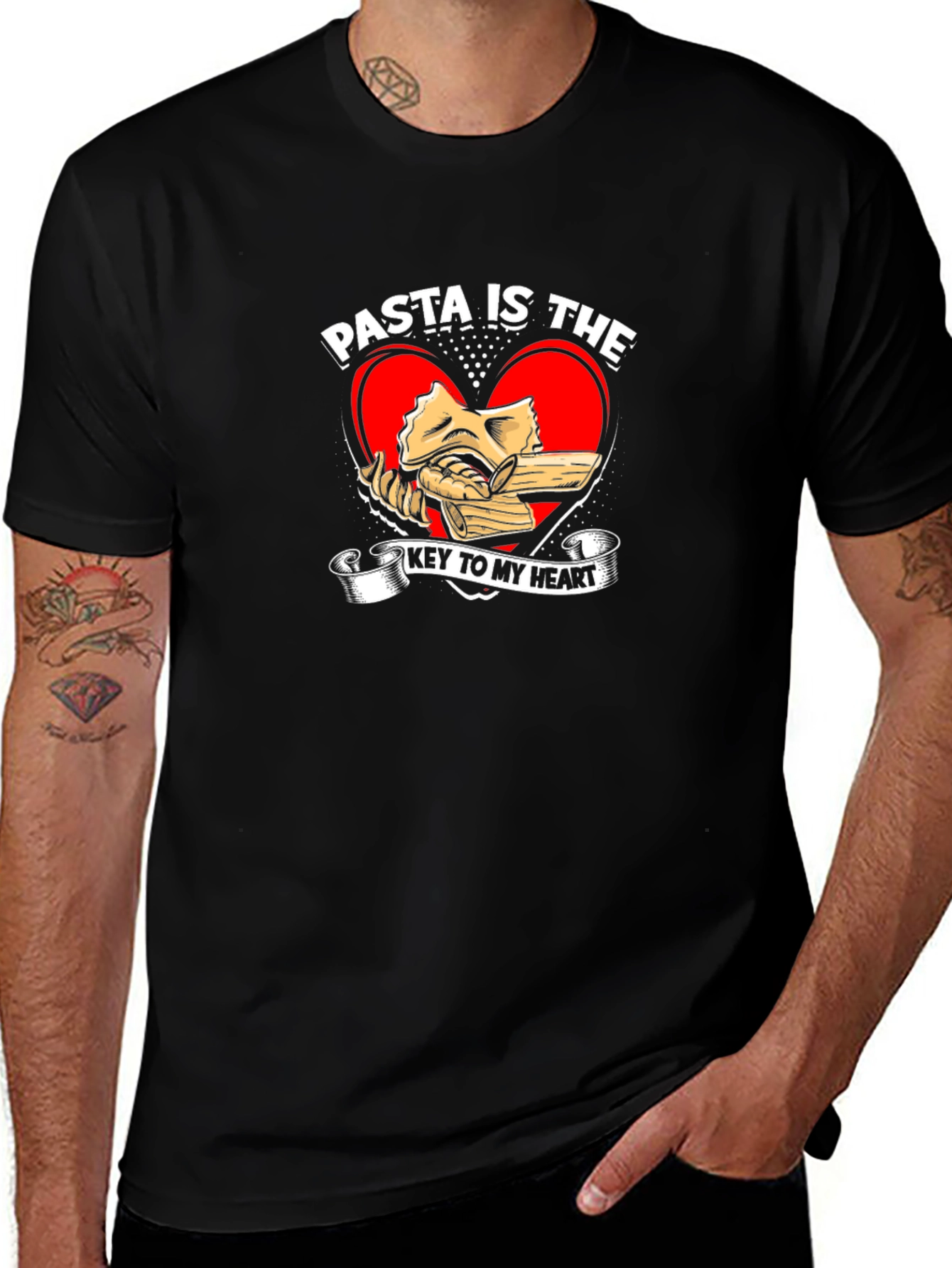 Variant 2 of Pasta is the Key to My Heart Graphic T-Shirt