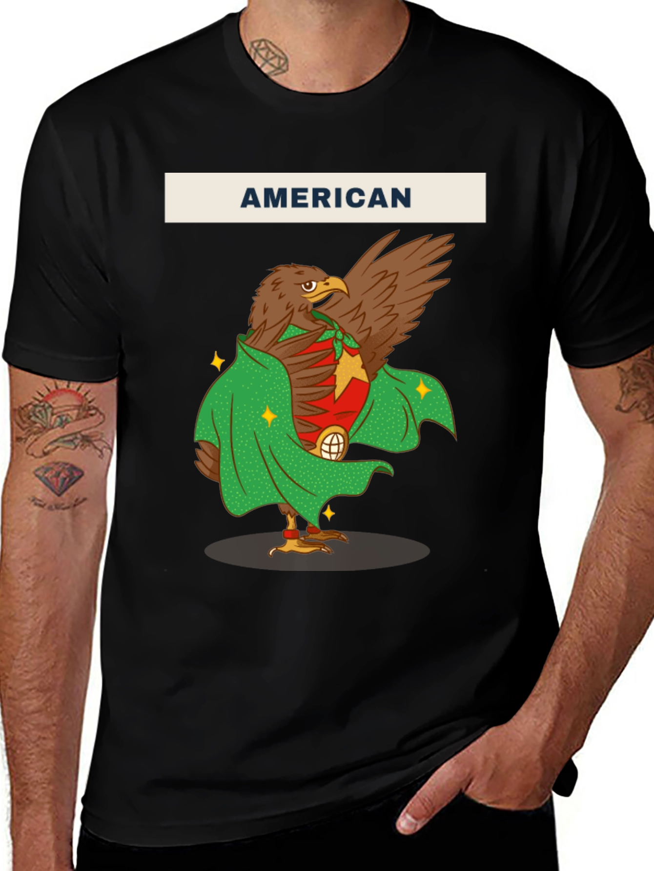 Variant 2 of American Eagle Graphic Print Black T-Shirt