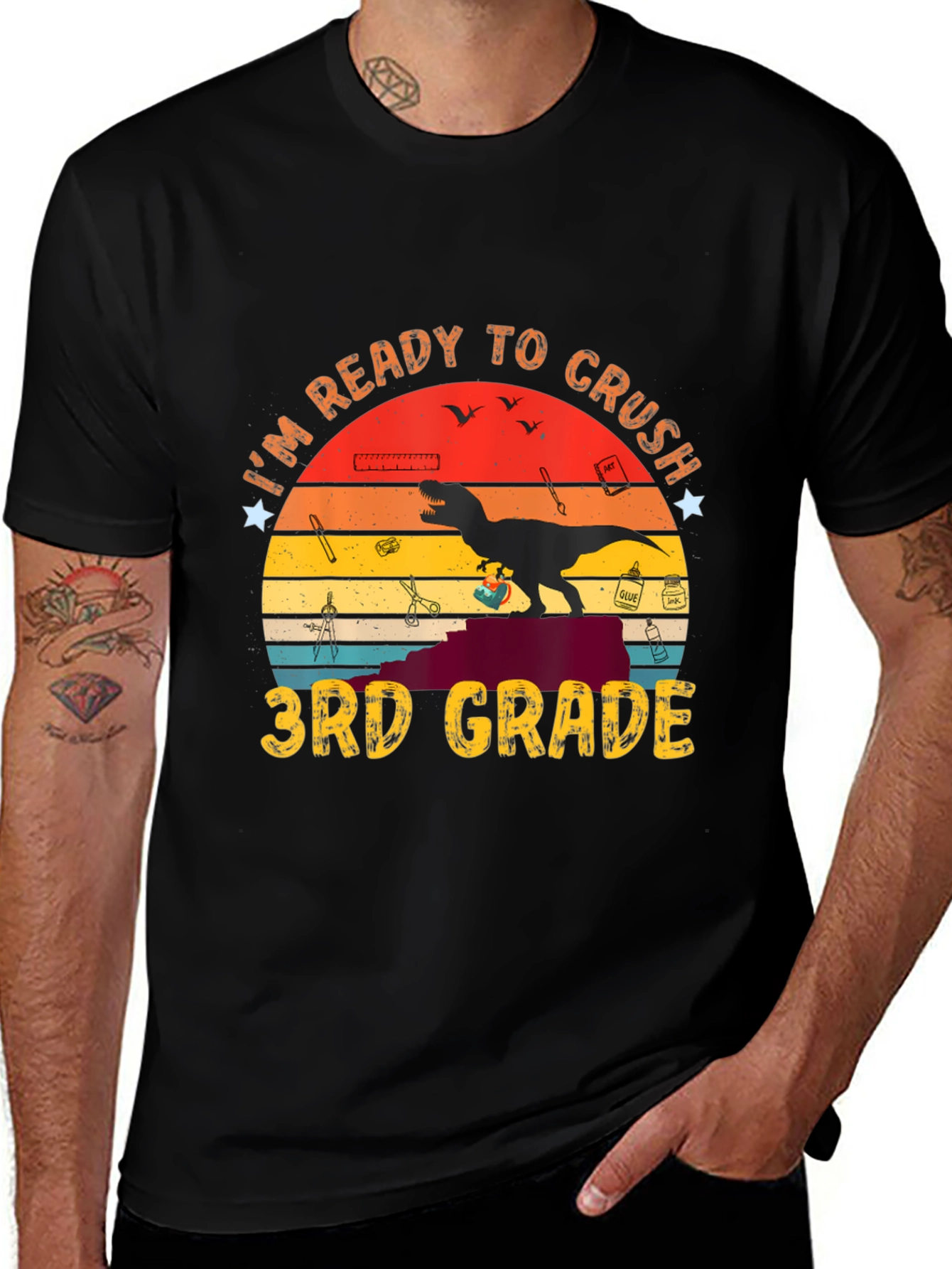I'm Ready to Crush 3rd Grade Dinosaur T-Shirt