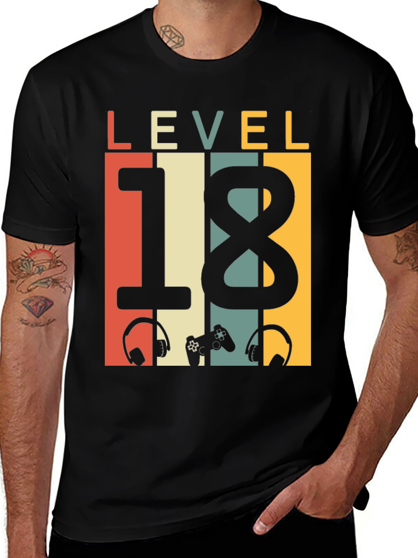Variant 17 of Level 18 Gamer Birthday T-Shirt