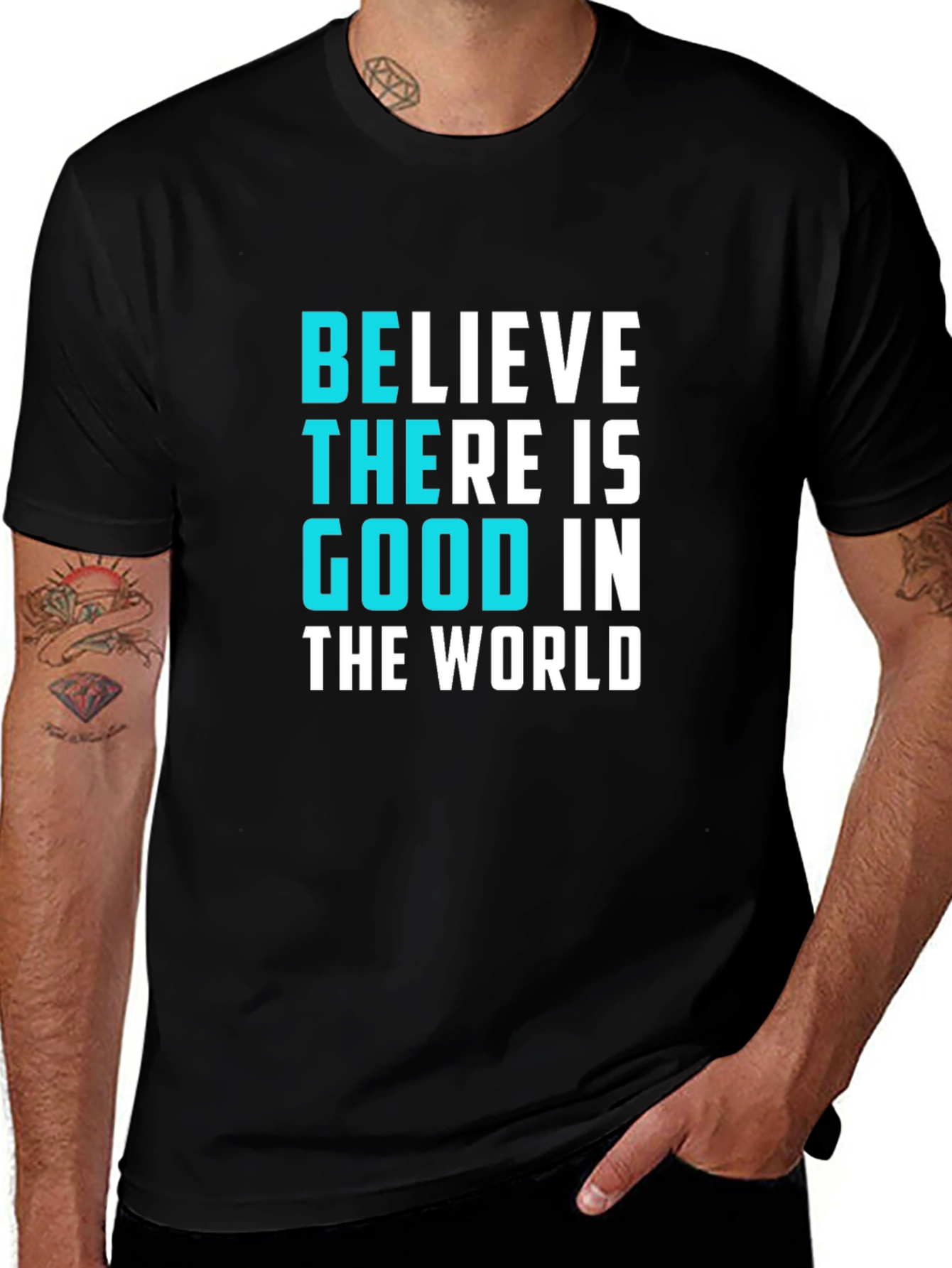 Variant 23 of Believe There Is Good in the World Graphic Tee - Black