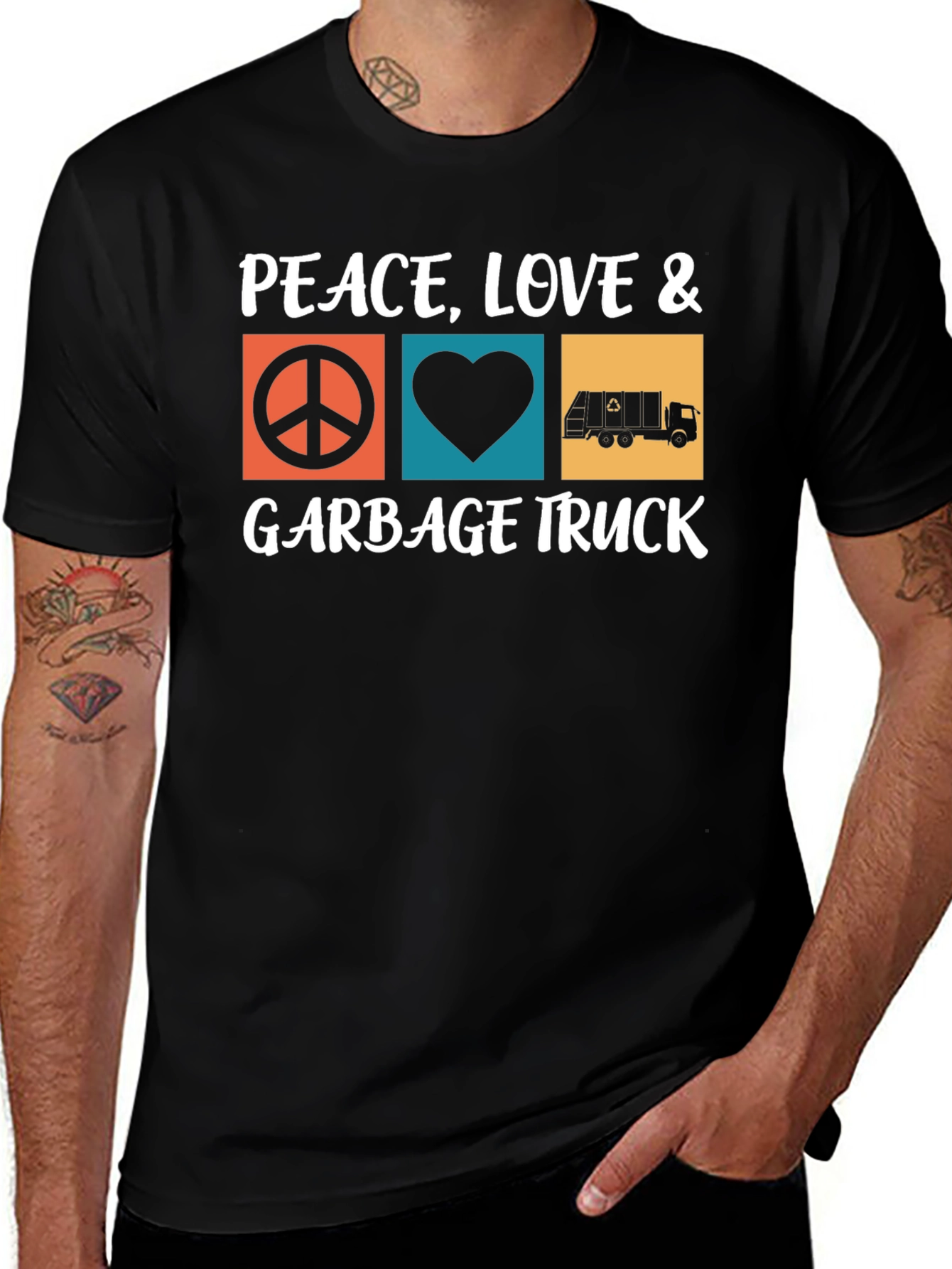 Peace Love & Garbage Truck T-Shirt