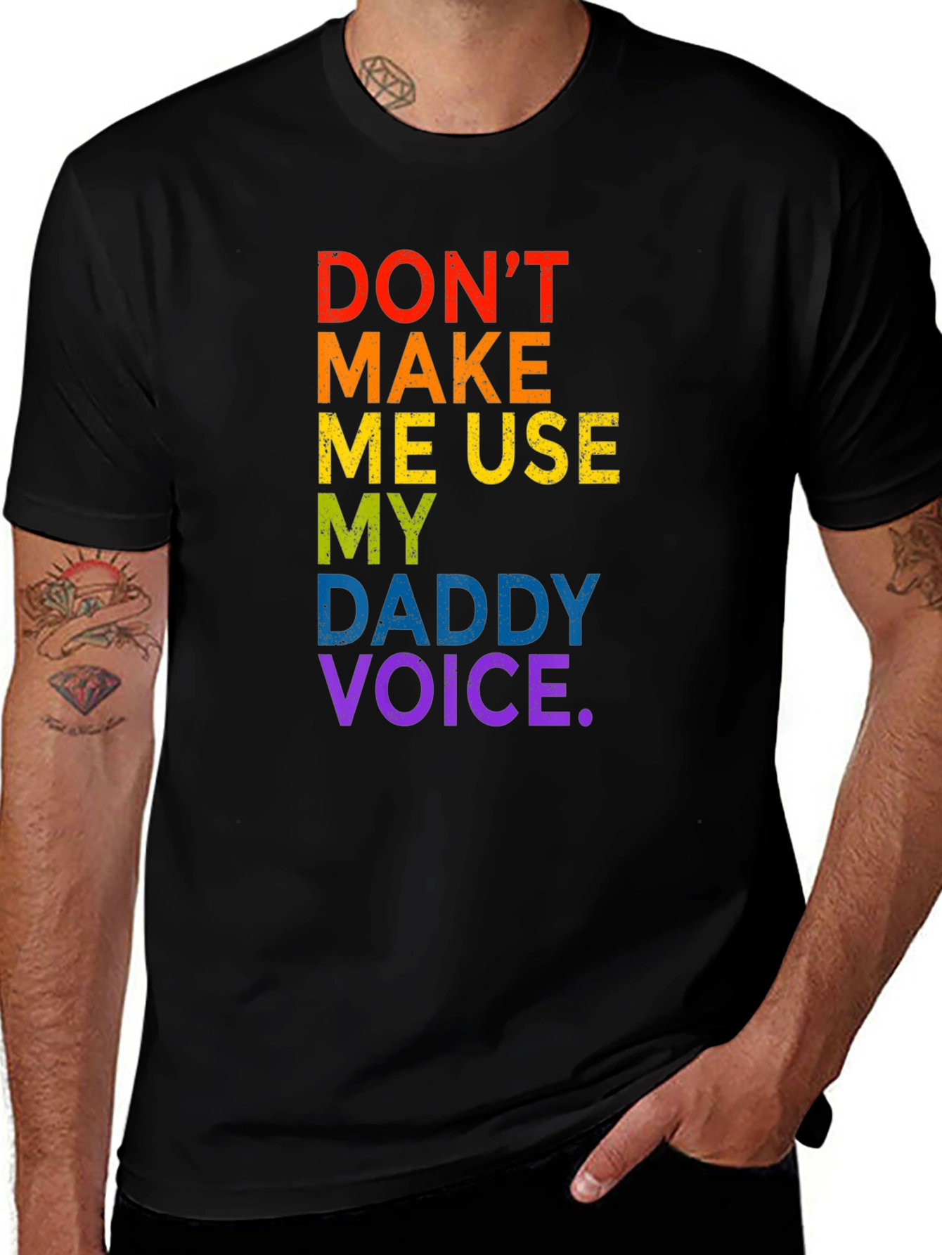 Variant 2 of Rainbow Daddy Voice Tee