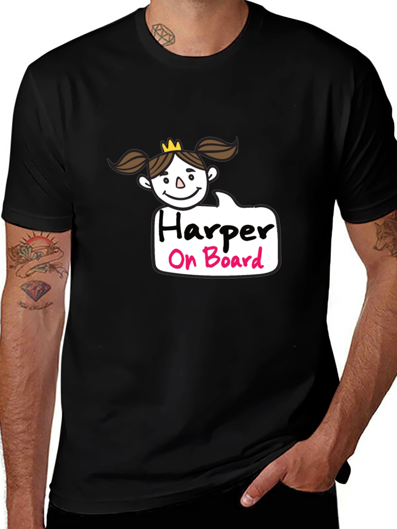 Variant 14 of Harper On Board Black T-Shirt