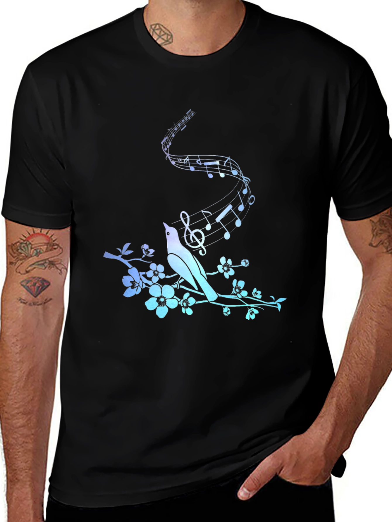 Musical Bird T-Shirt - Nature & Song