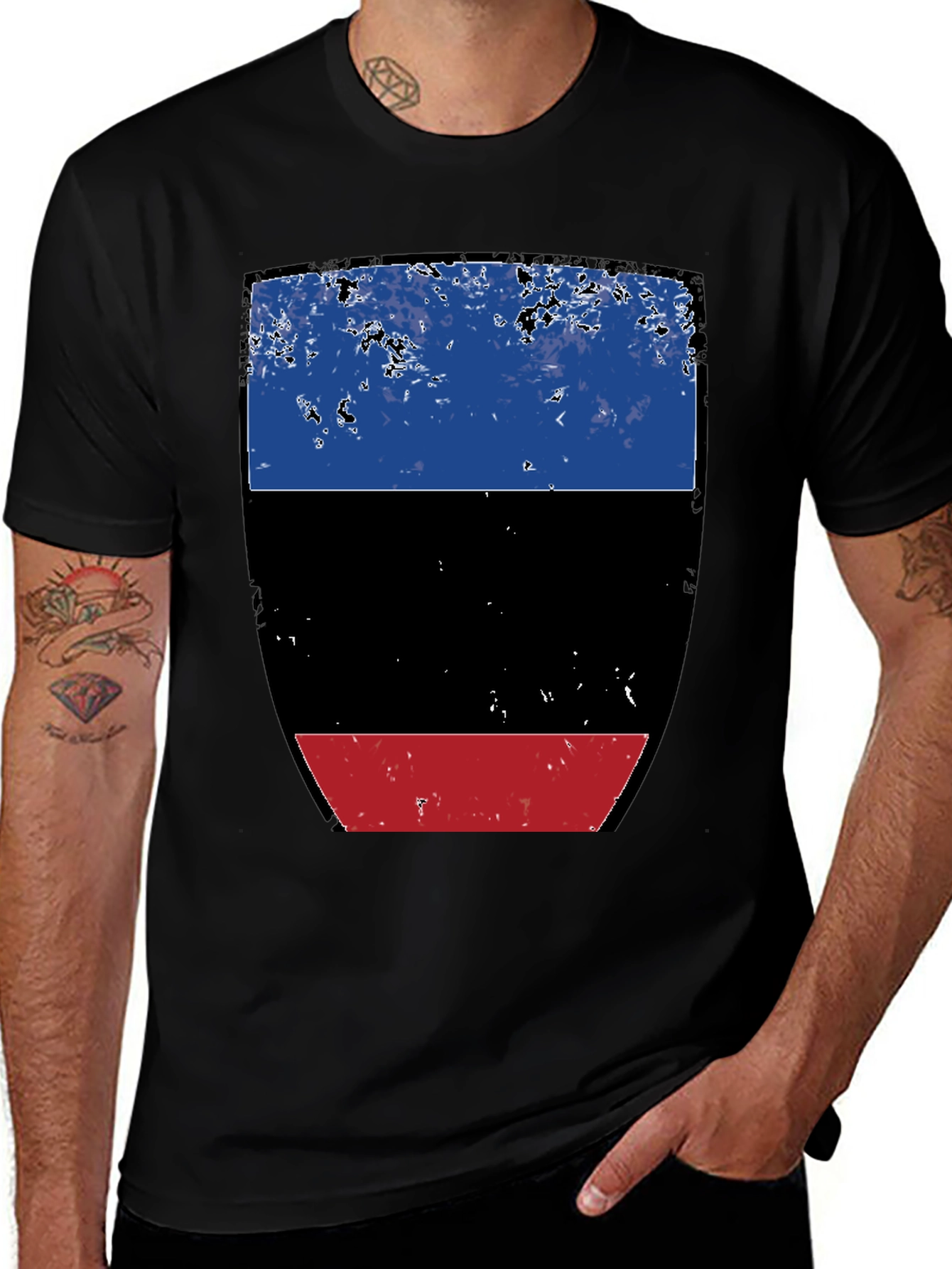 Distressed Donetsk Flag T-Shirt Ukraine Separatist Republic