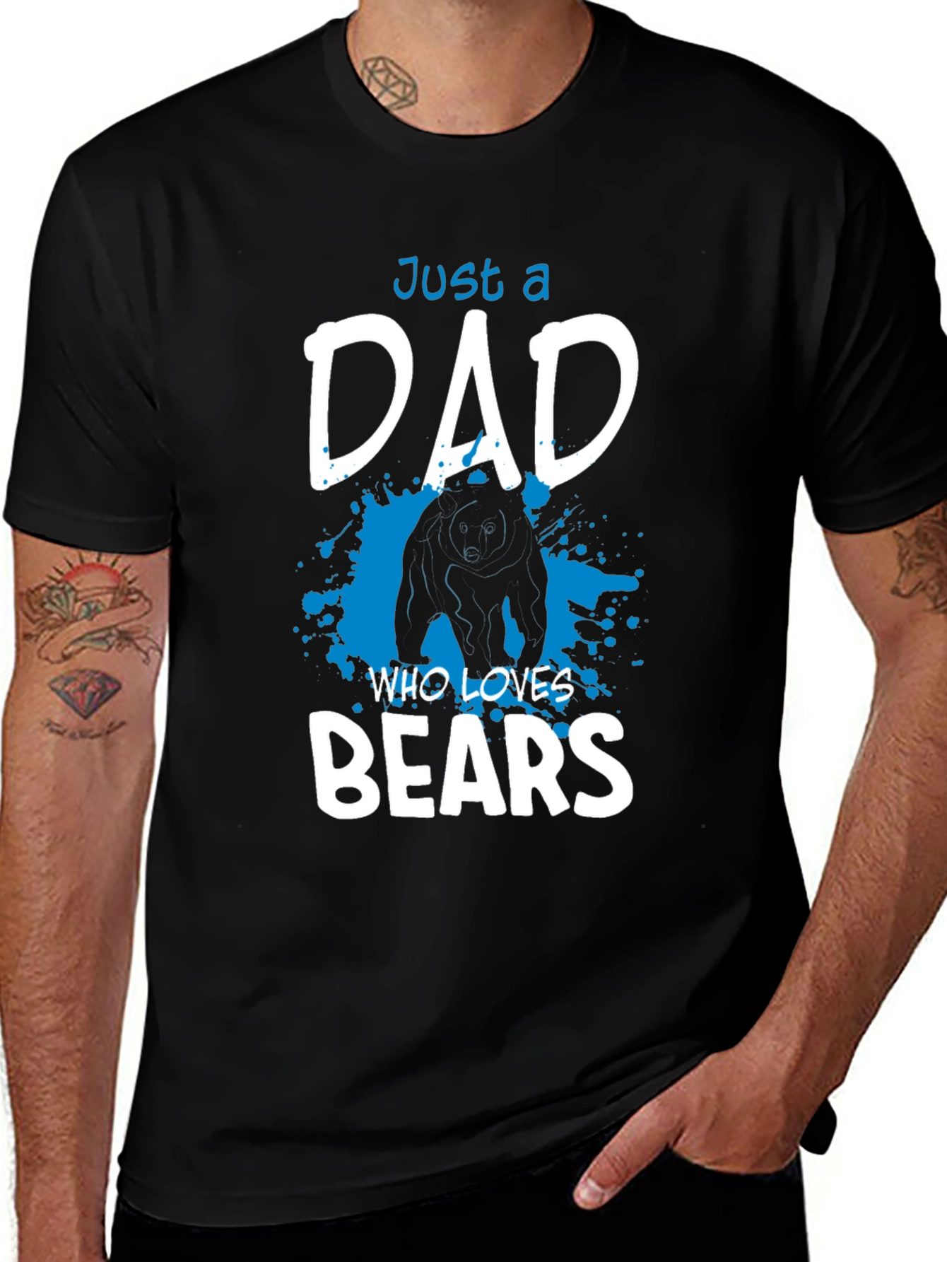 Variant 17 of Just A Dad Who Loves Bears Graphic T-Shirt