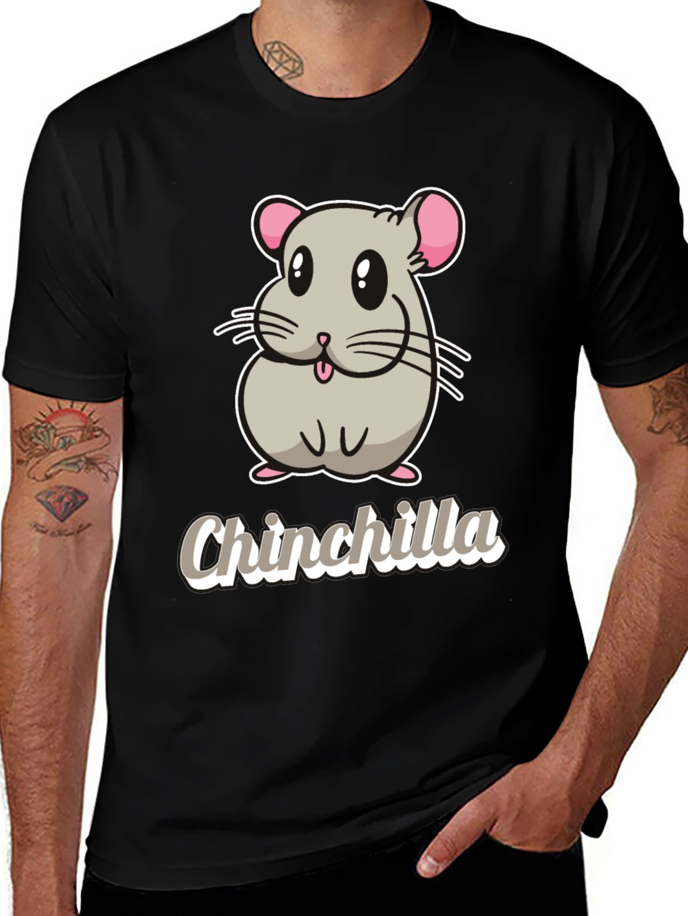 Variant 5 of Cute Chinchilla Graphic T-Shirt - Soft Cotton Tee