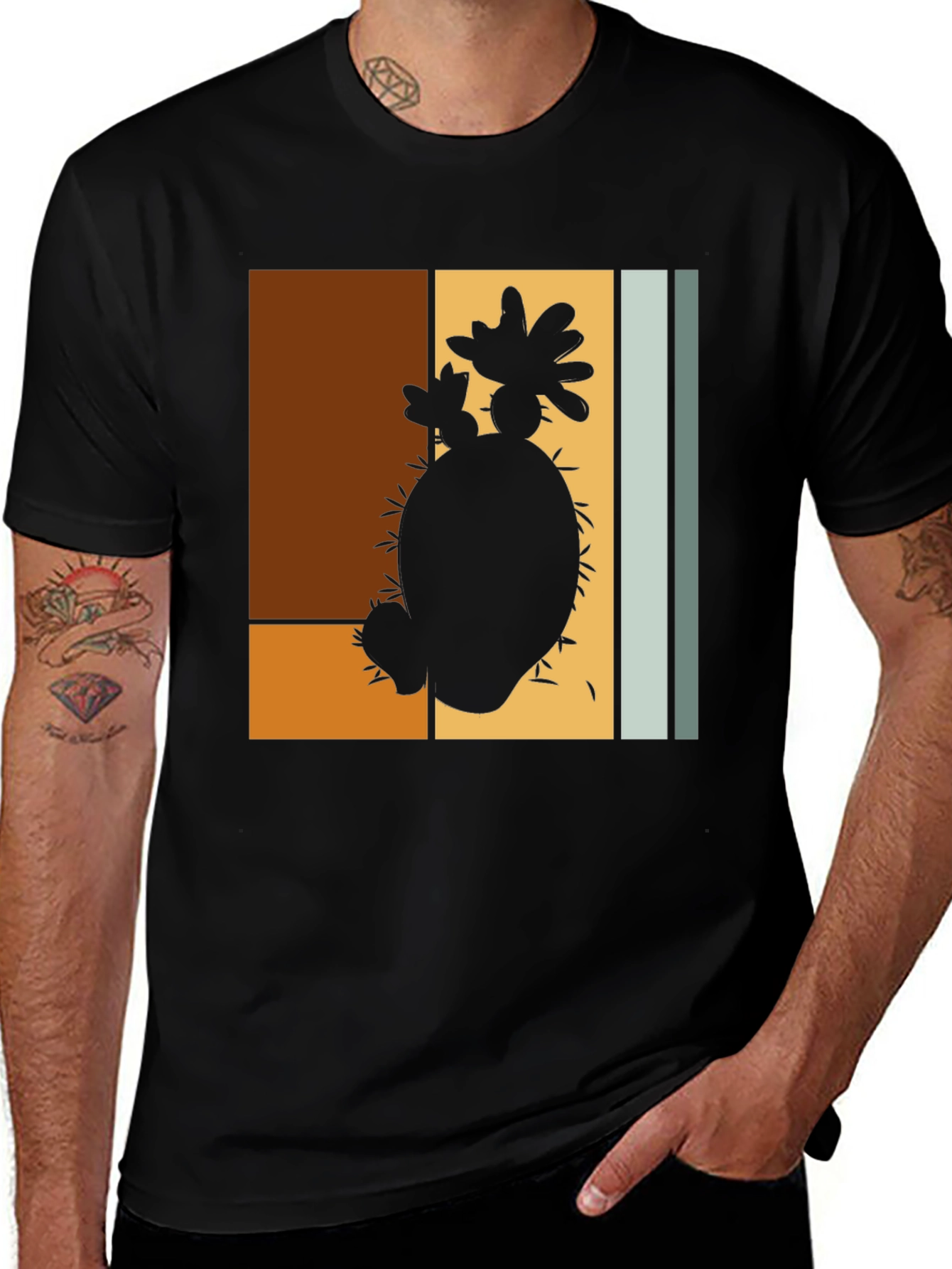 Variant 21 of Retro Cactus Silhouette Graphic Tee